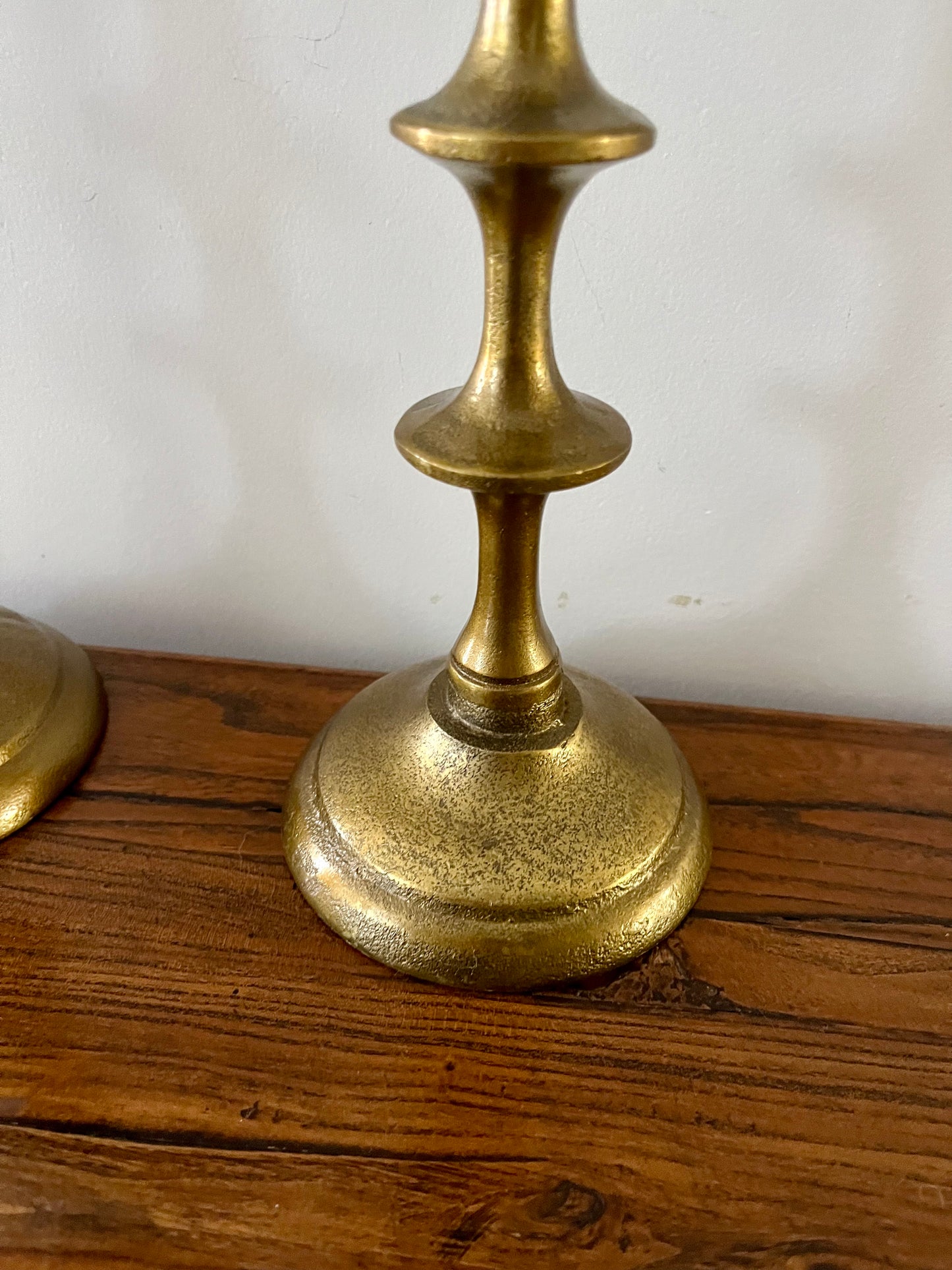 Ridged Pillar Candlesticks x 2