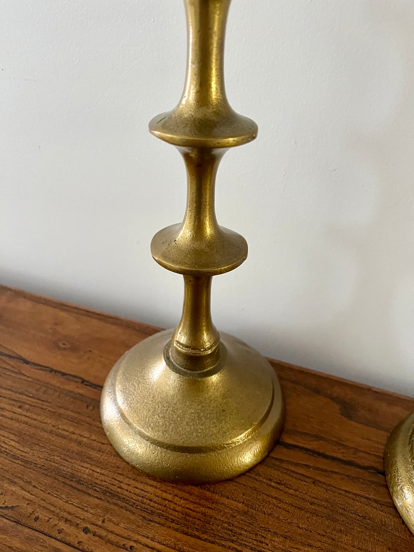 Ridged Pillar Candlesticks x 2