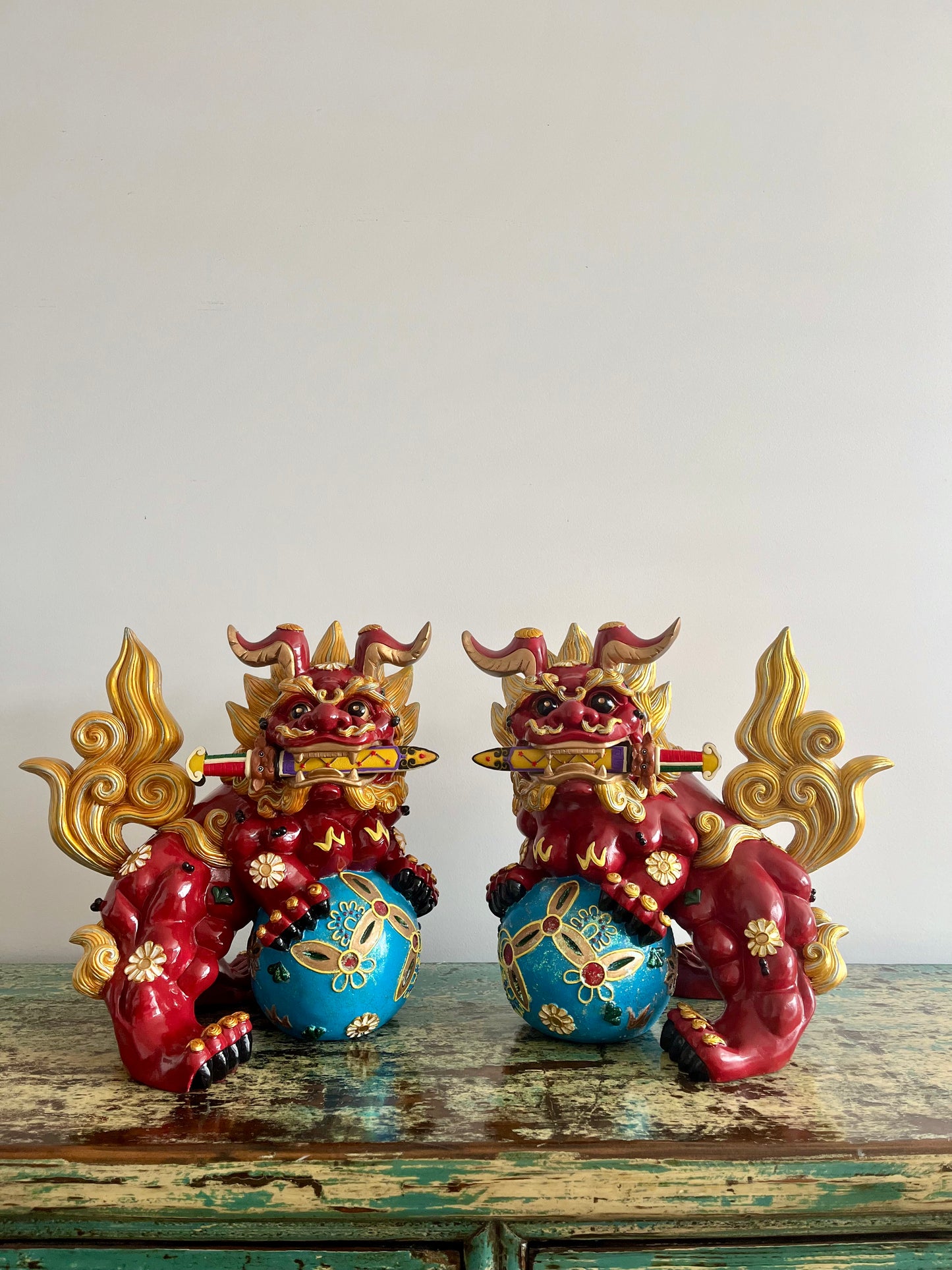 Large Pair of Chinese Foo Dogs