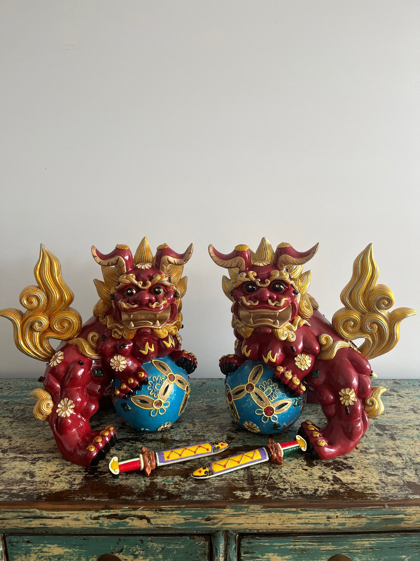 Large Pair of Chinese Foo Dogs