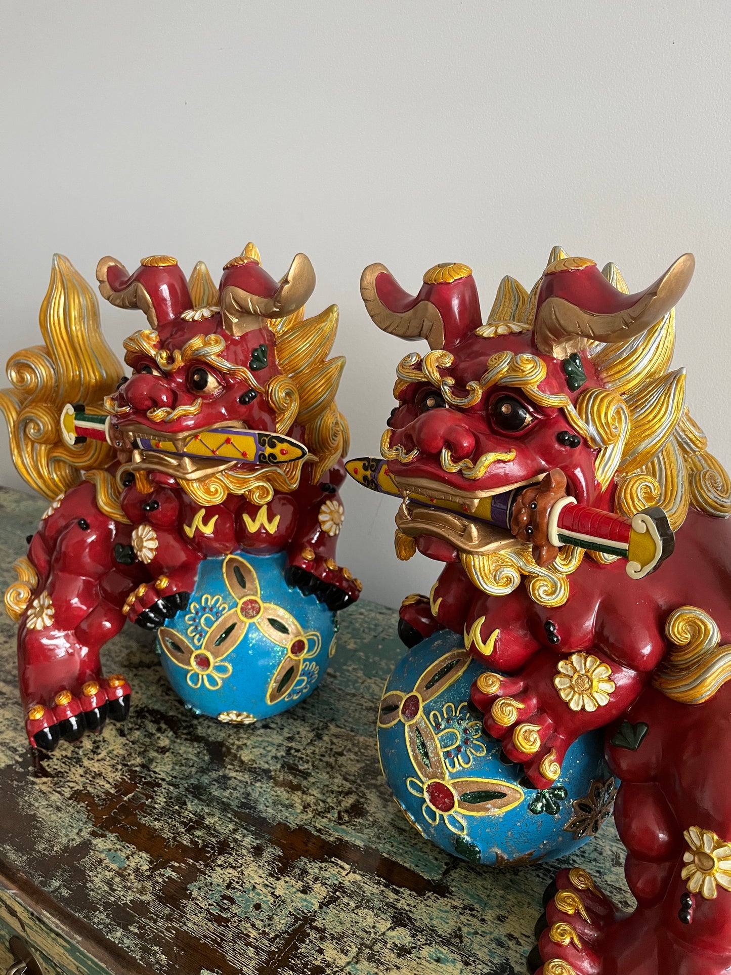 Large Pair of Chinese Foo Dogs