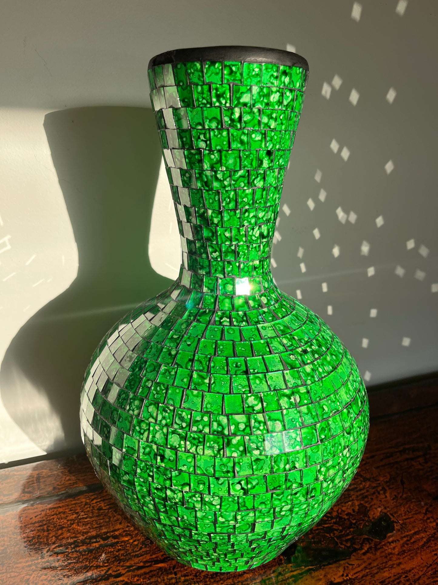 Gorgeous Green Mosaic Vase