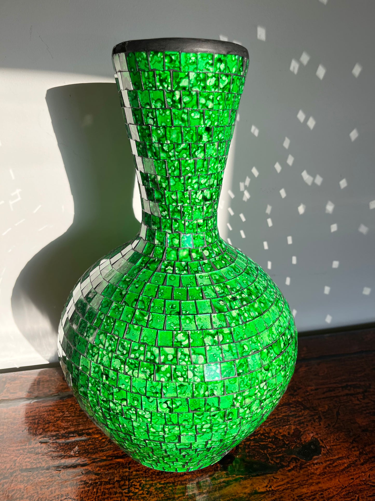 Gorgeous Green Mosaic Vase