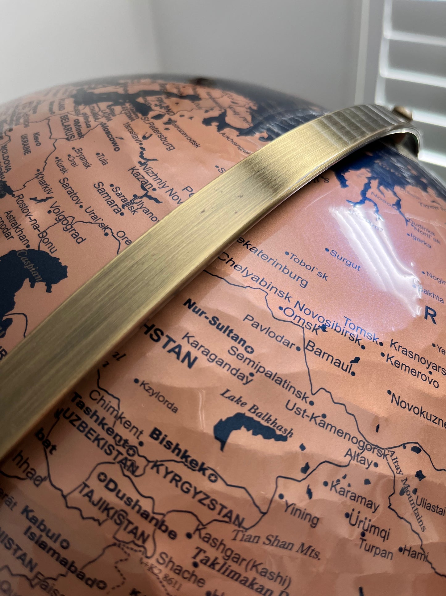 Beautiful Blue/ Gold Terra Globe