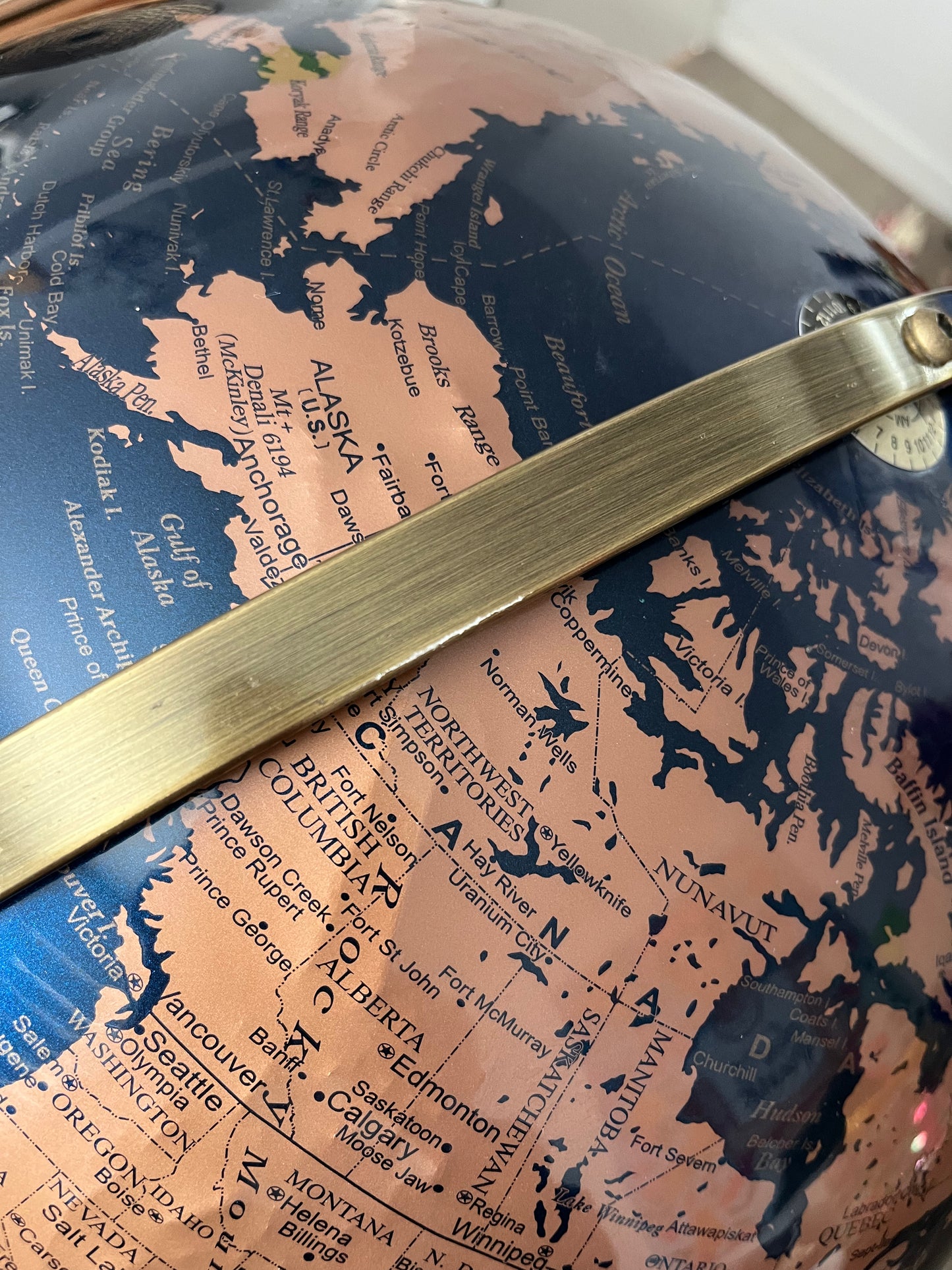 Beautiful Blue/ Gold Terra Globe