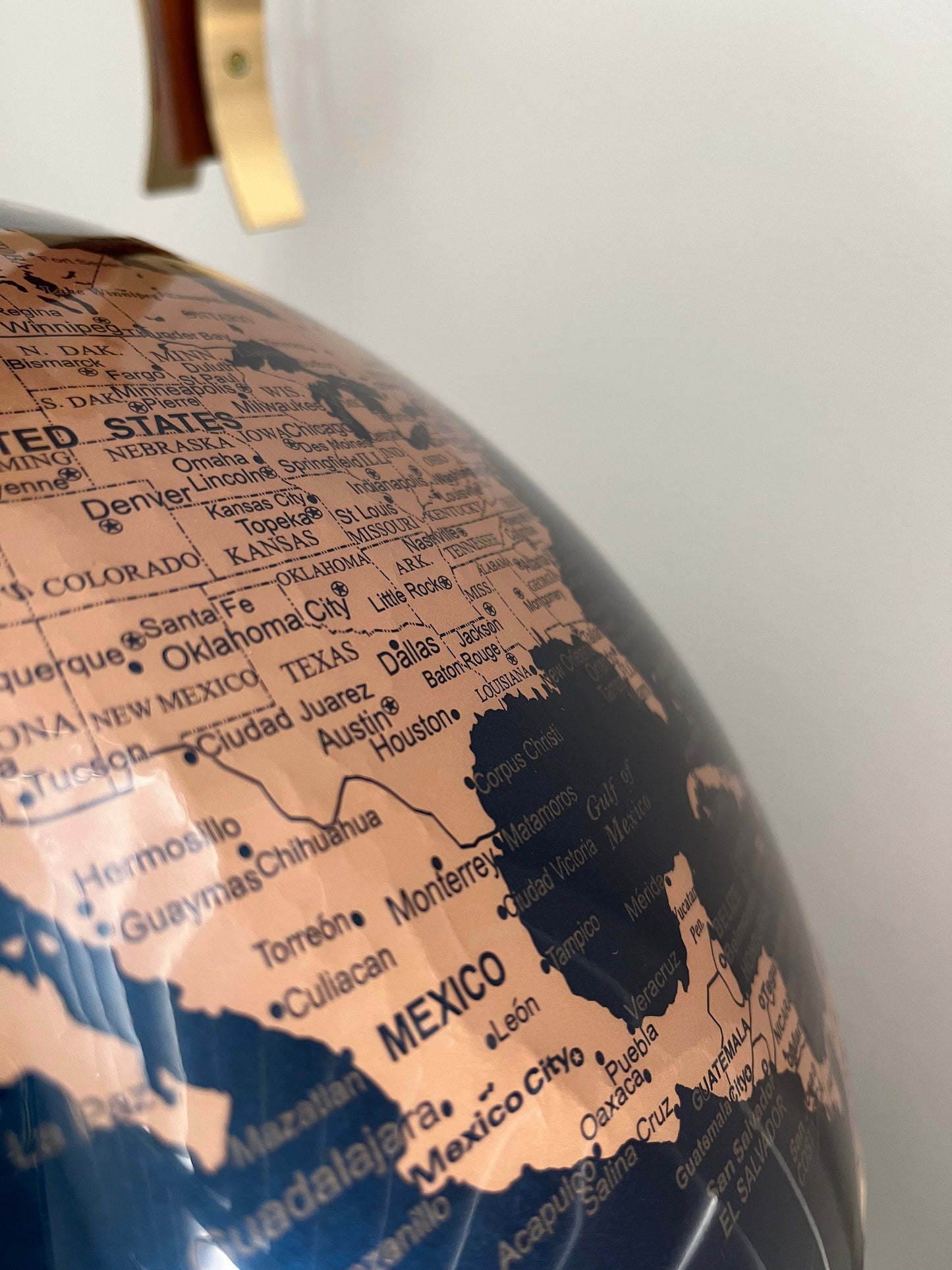 Beautiful Blue/ Gold Terra Globe
