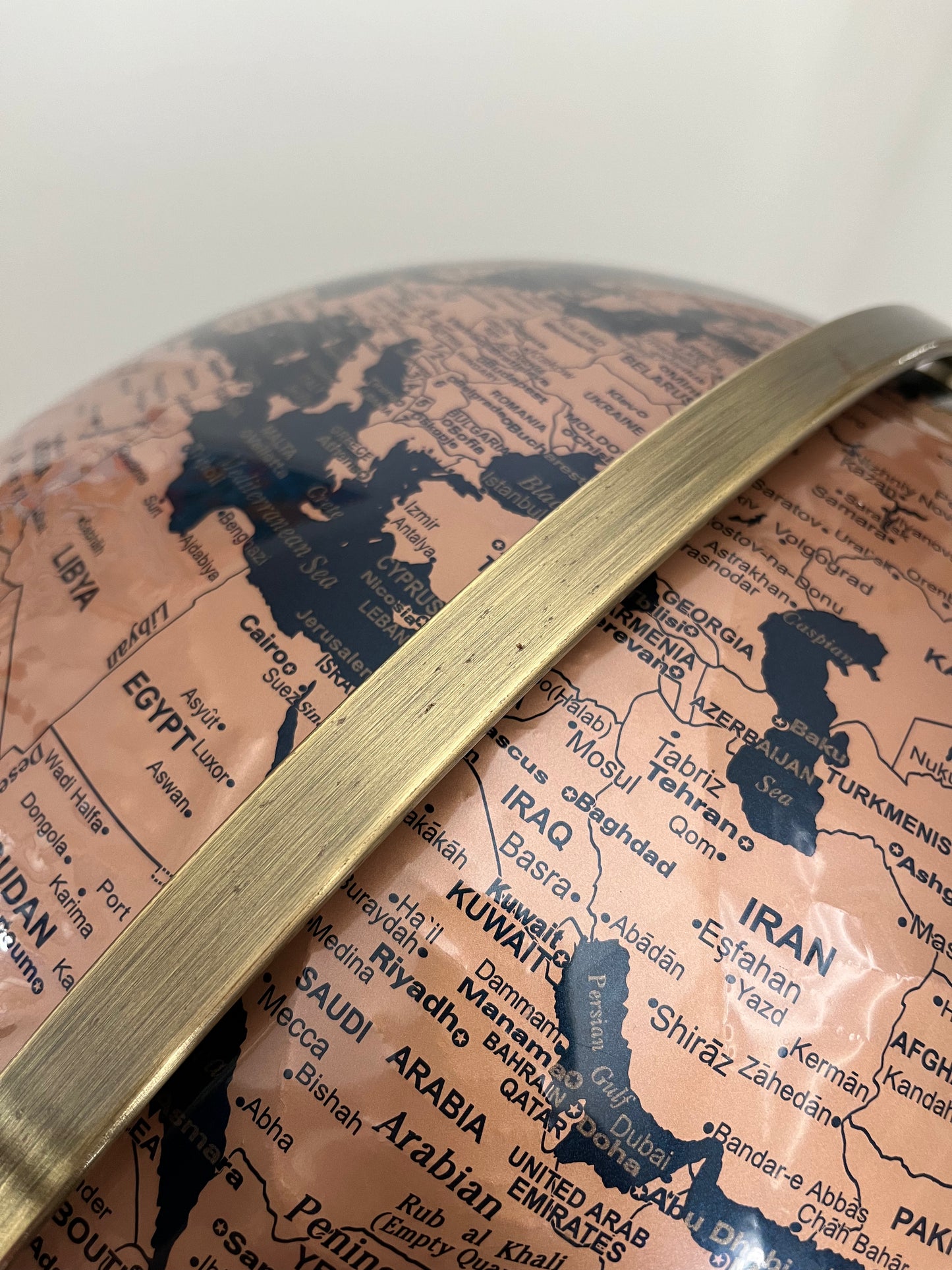 Beautiful Blue/ Gold Terra Globe