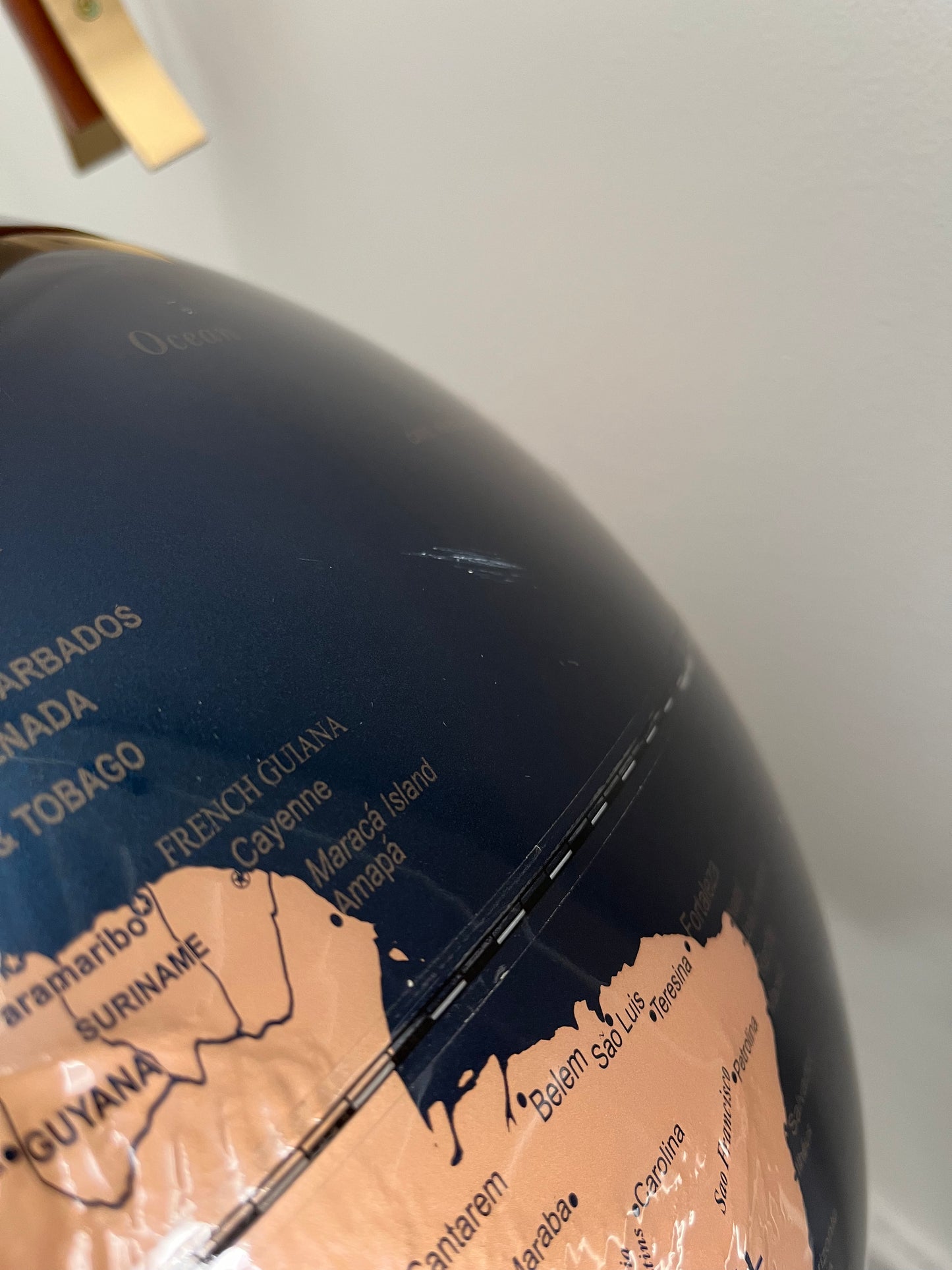 Beautiful Blue/ Gold Terra Globe