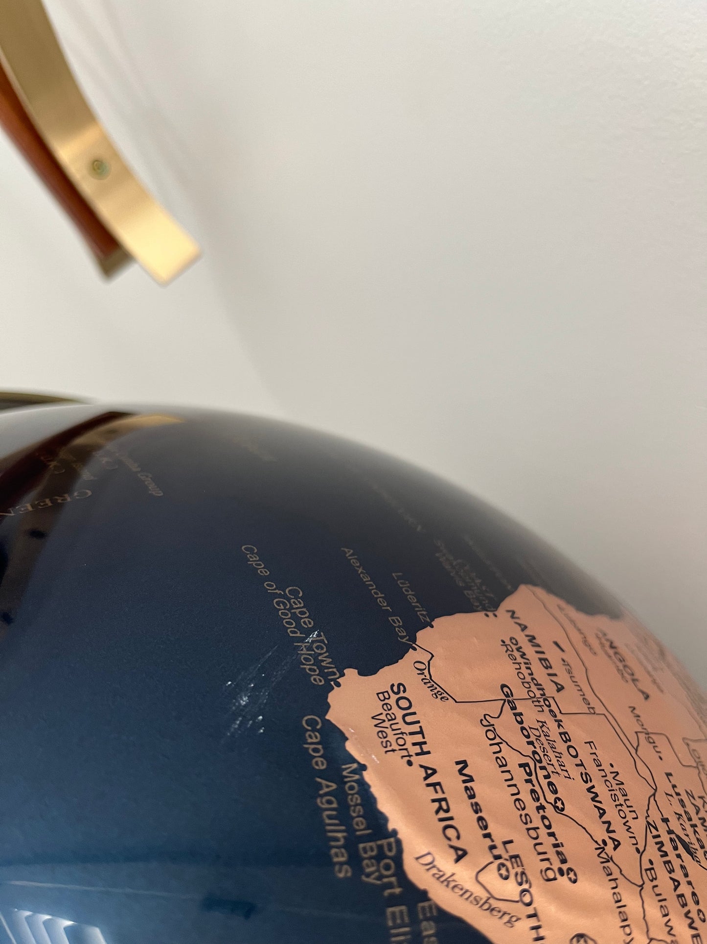 Beautiful Blue/ Gold Terra Globe