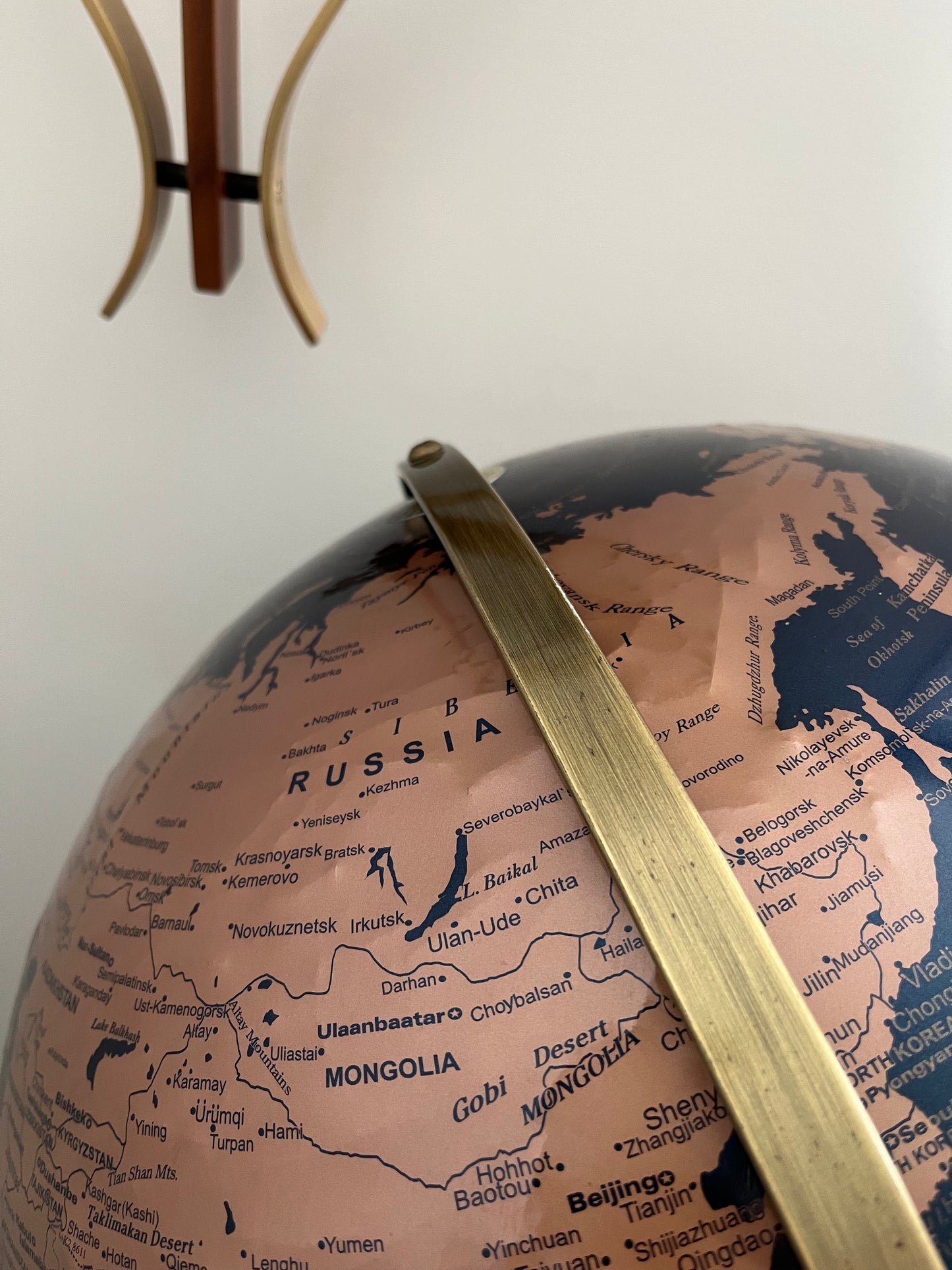 Beautiful Blue/ Gold Terra Globe