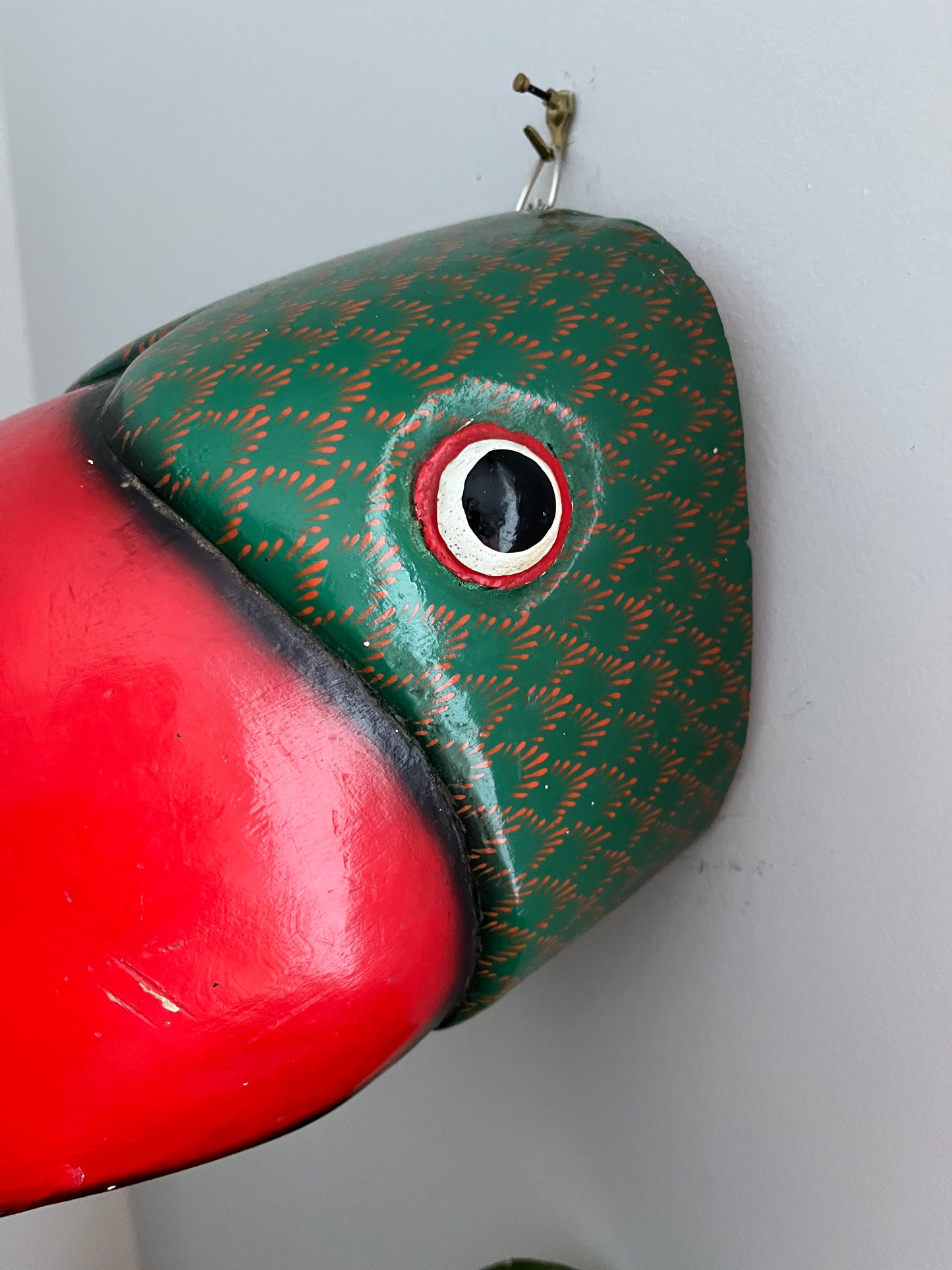 Funky Wooden Bird Head Wall Decor