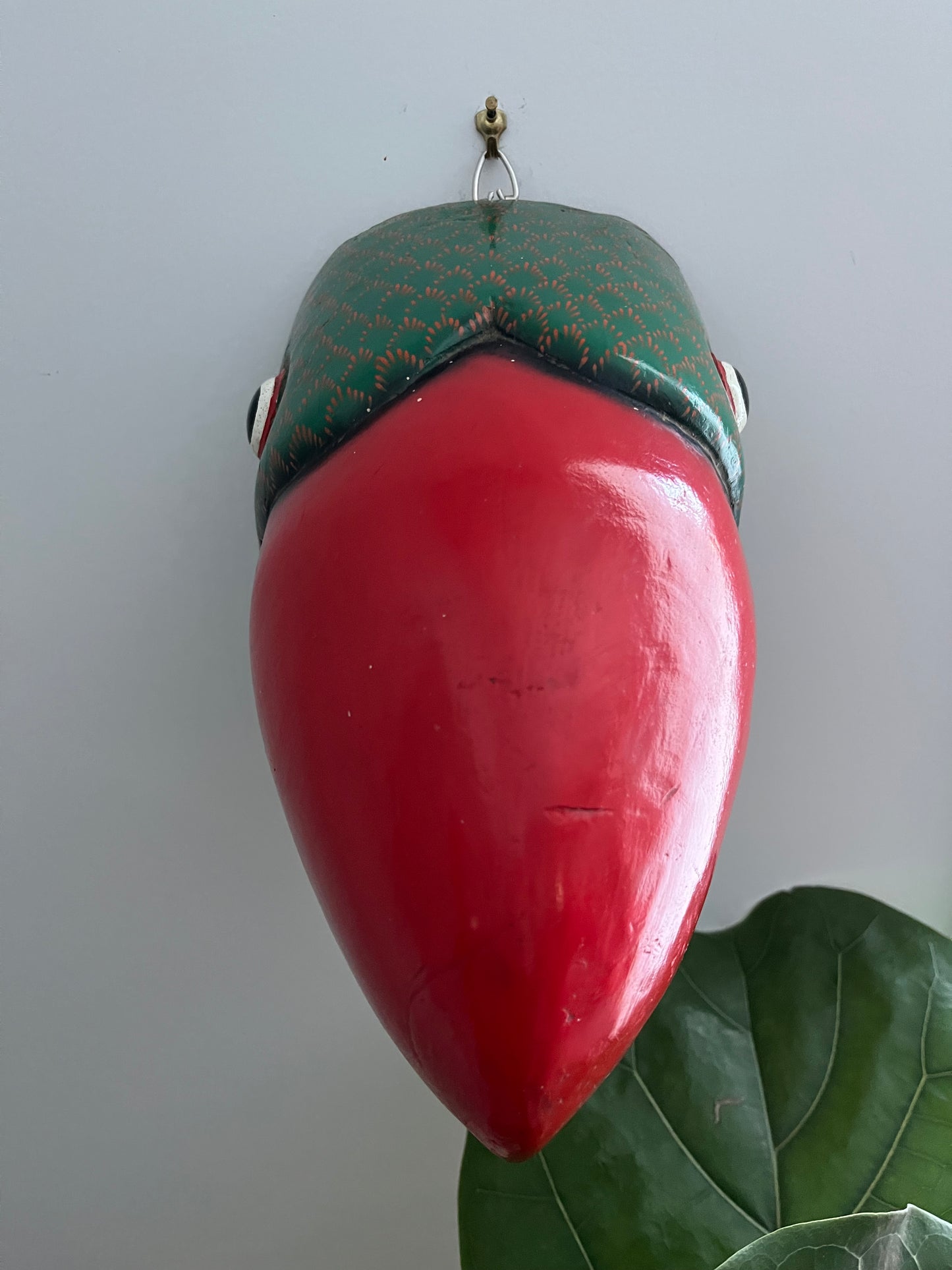 Funky Wooden Bird Head Wall Decor