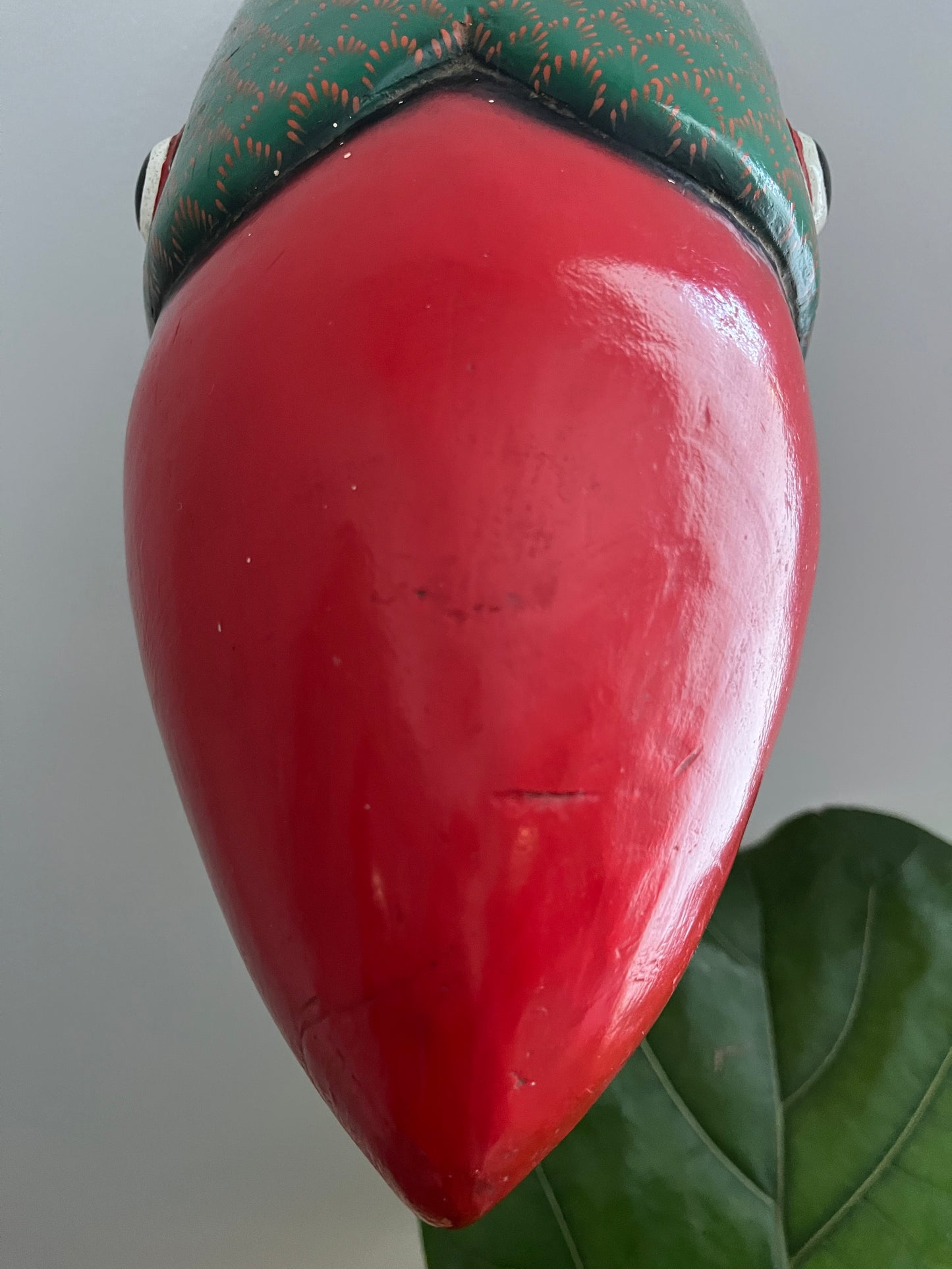 Funky Wooden Bird Head Wall Decor
