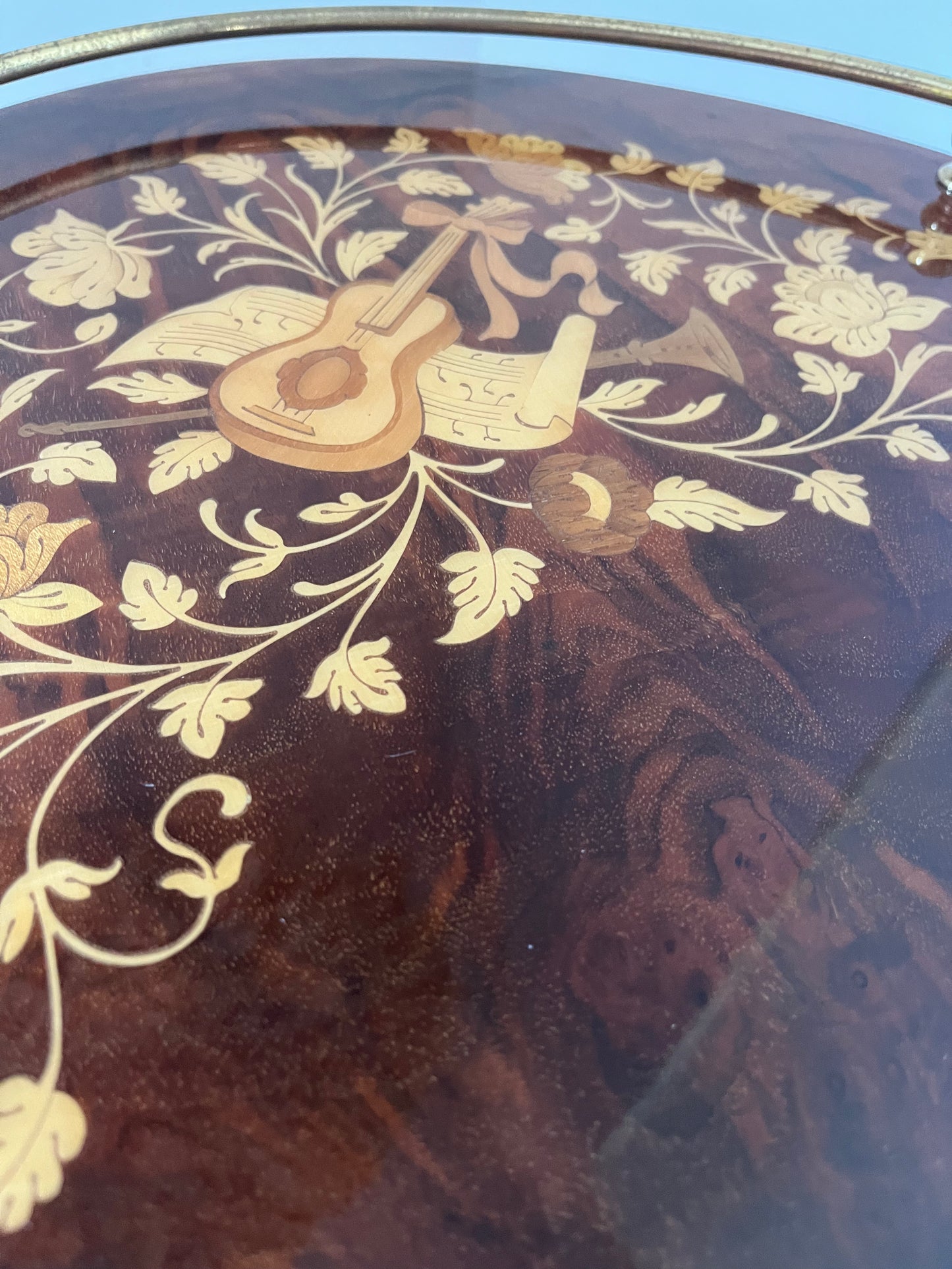Beautiful Fully Curated Inlaid Wood Drinks Trolley