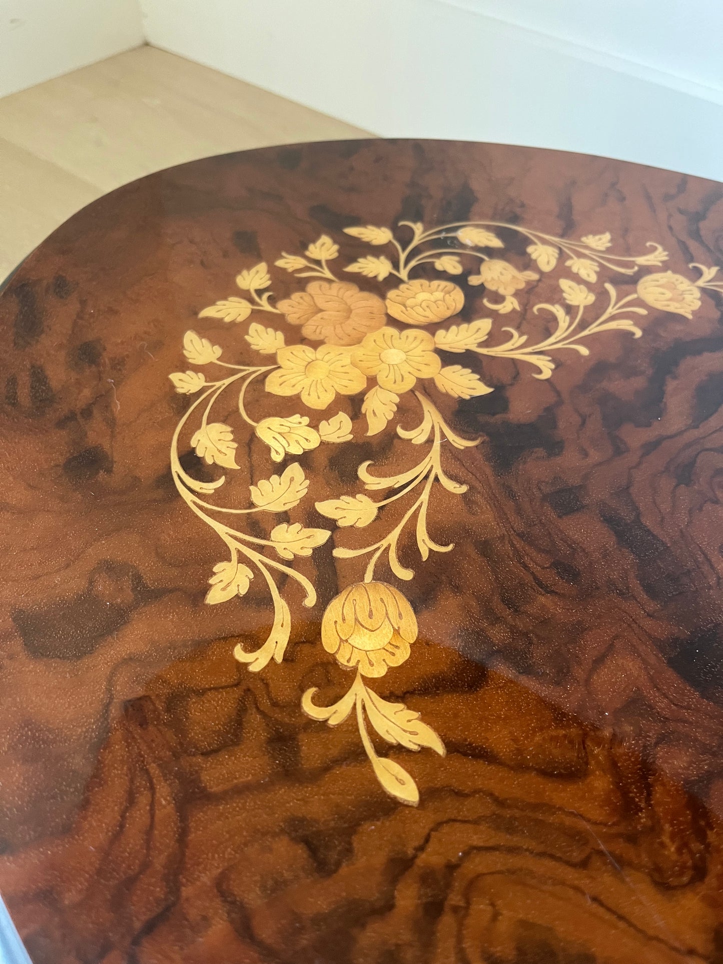 Beautiful Fully Curated Inlaid Wood Drinks Trolley