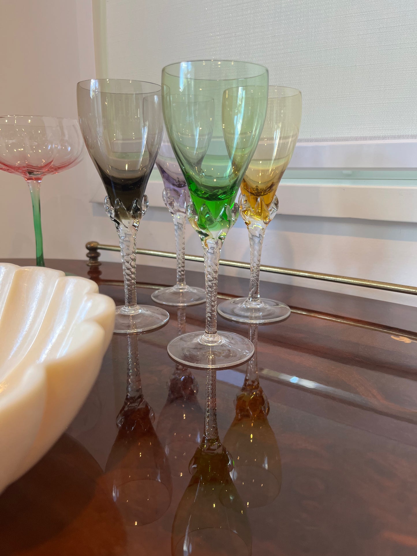 Beautiful Fully Curated Inlaid Wood Drinks Trolley