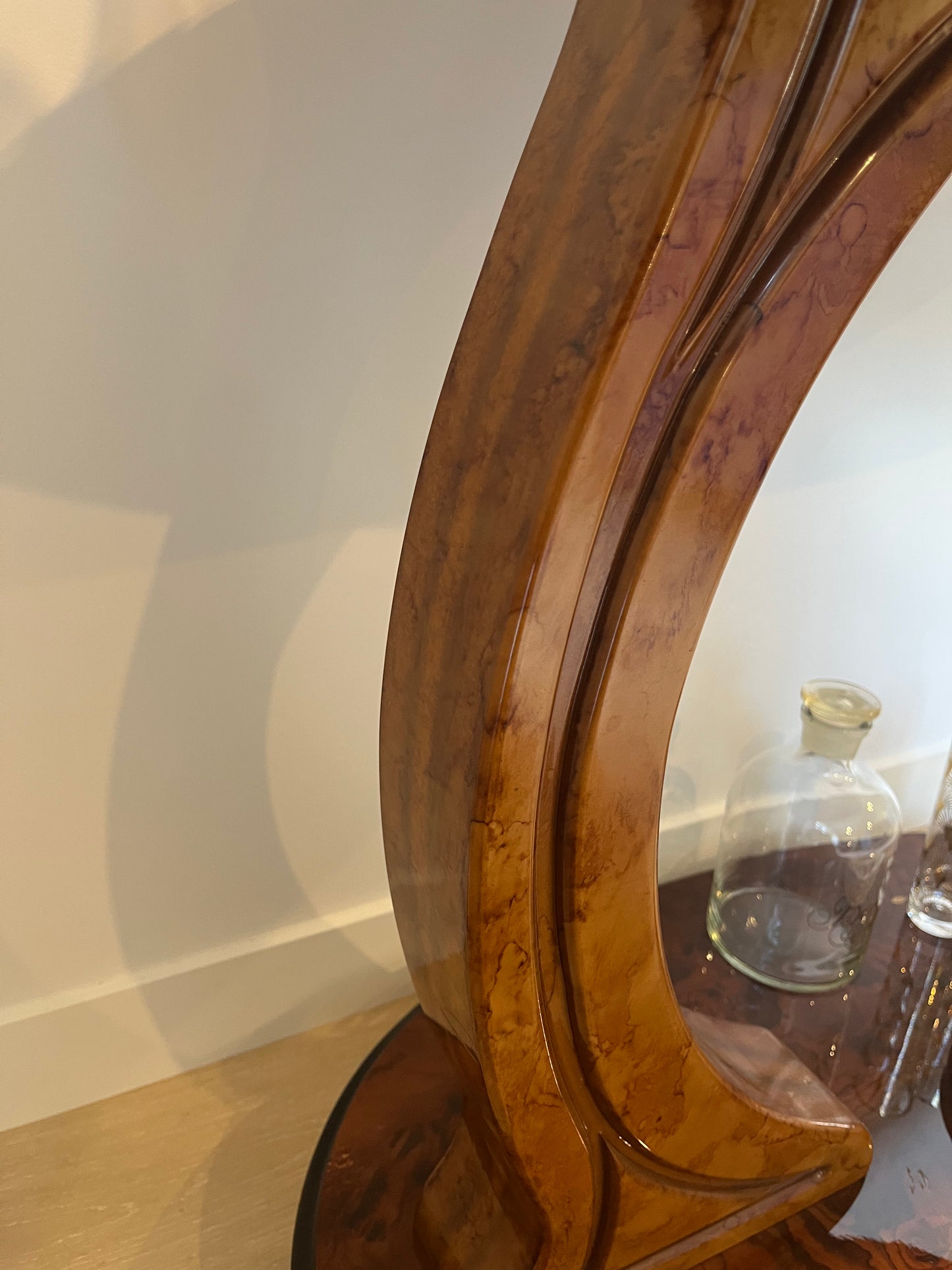 Beautiful Fully Curated Inlaid Wood Drinks Trolley