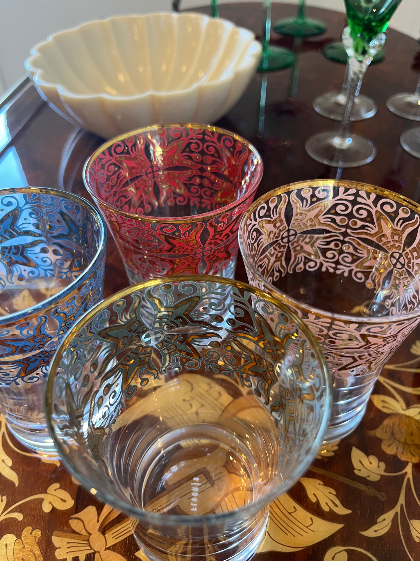 Beautiful Fully Curated Inlaid Wood Drinks Trolley