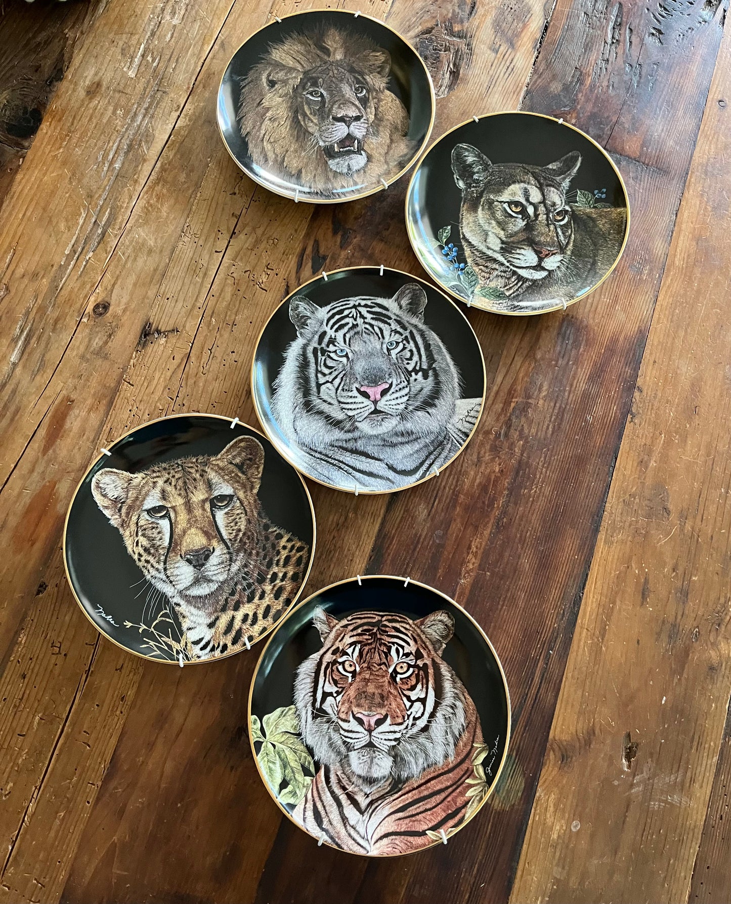 Limited Edition Royal Doulton Big Cat Plates x 5