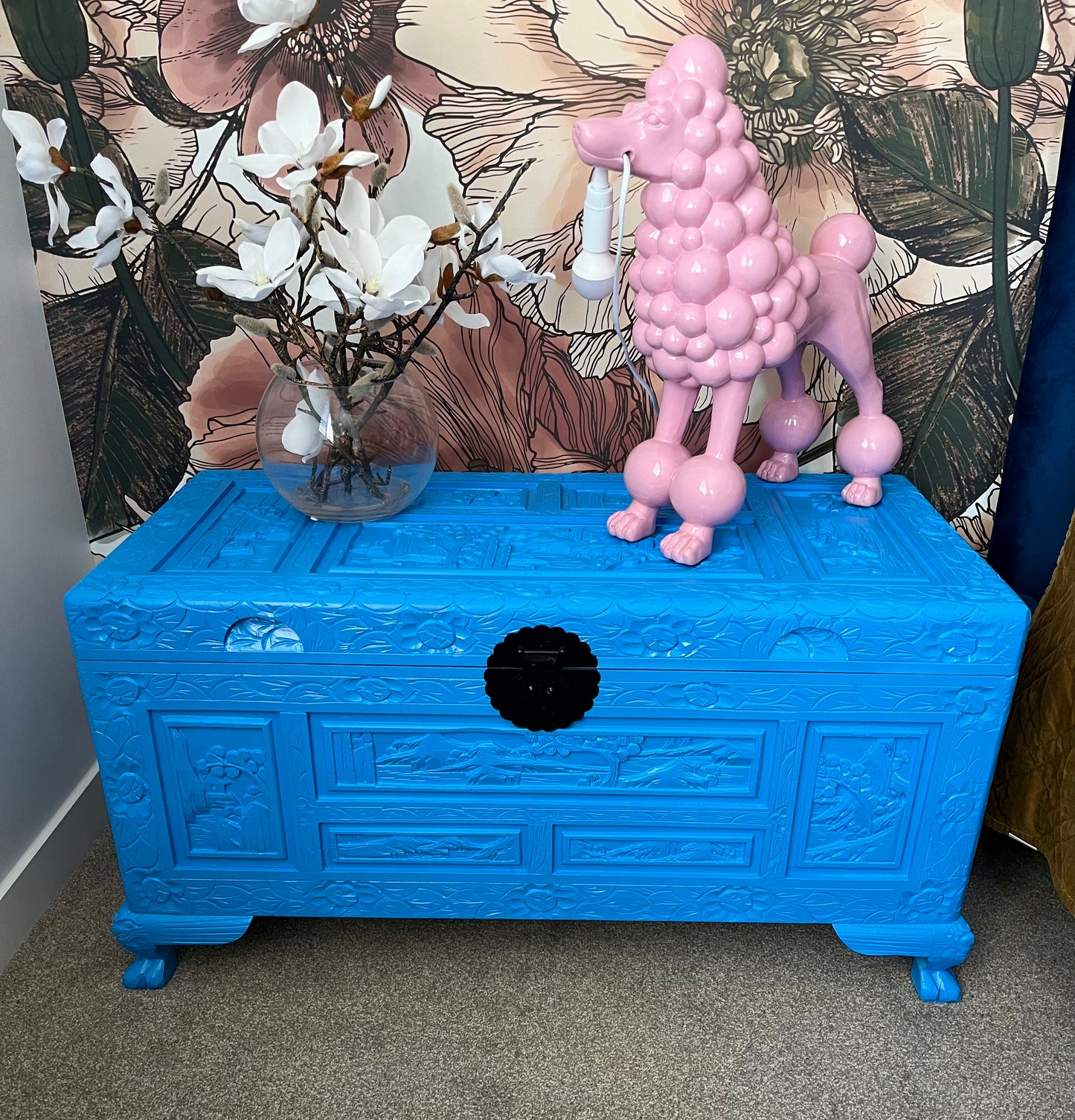 Beautiful Blue Camphor Chest