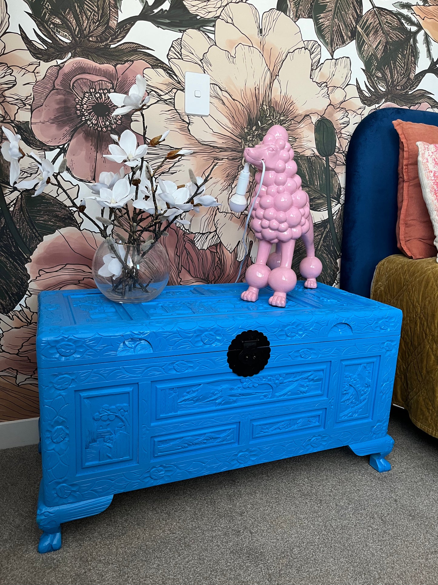 Beautiful Blue Camphor Chest