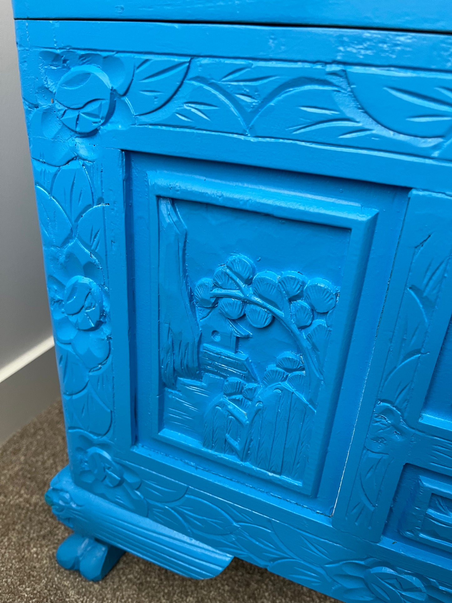 Beautiful Blue Camphor Chest
