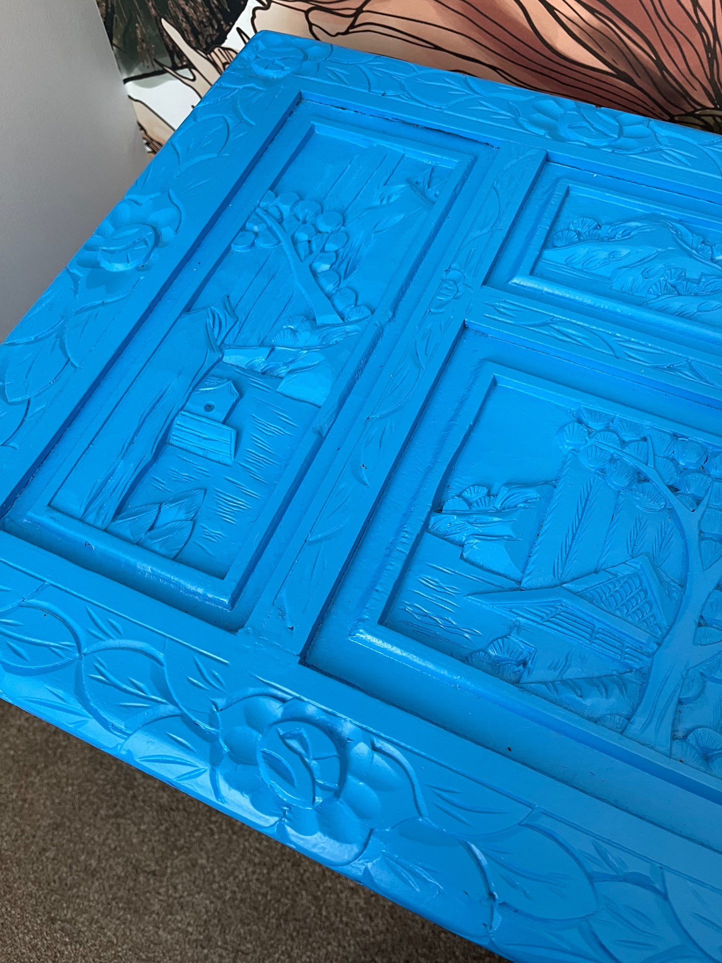 Beautiful Blue Camphor Chest