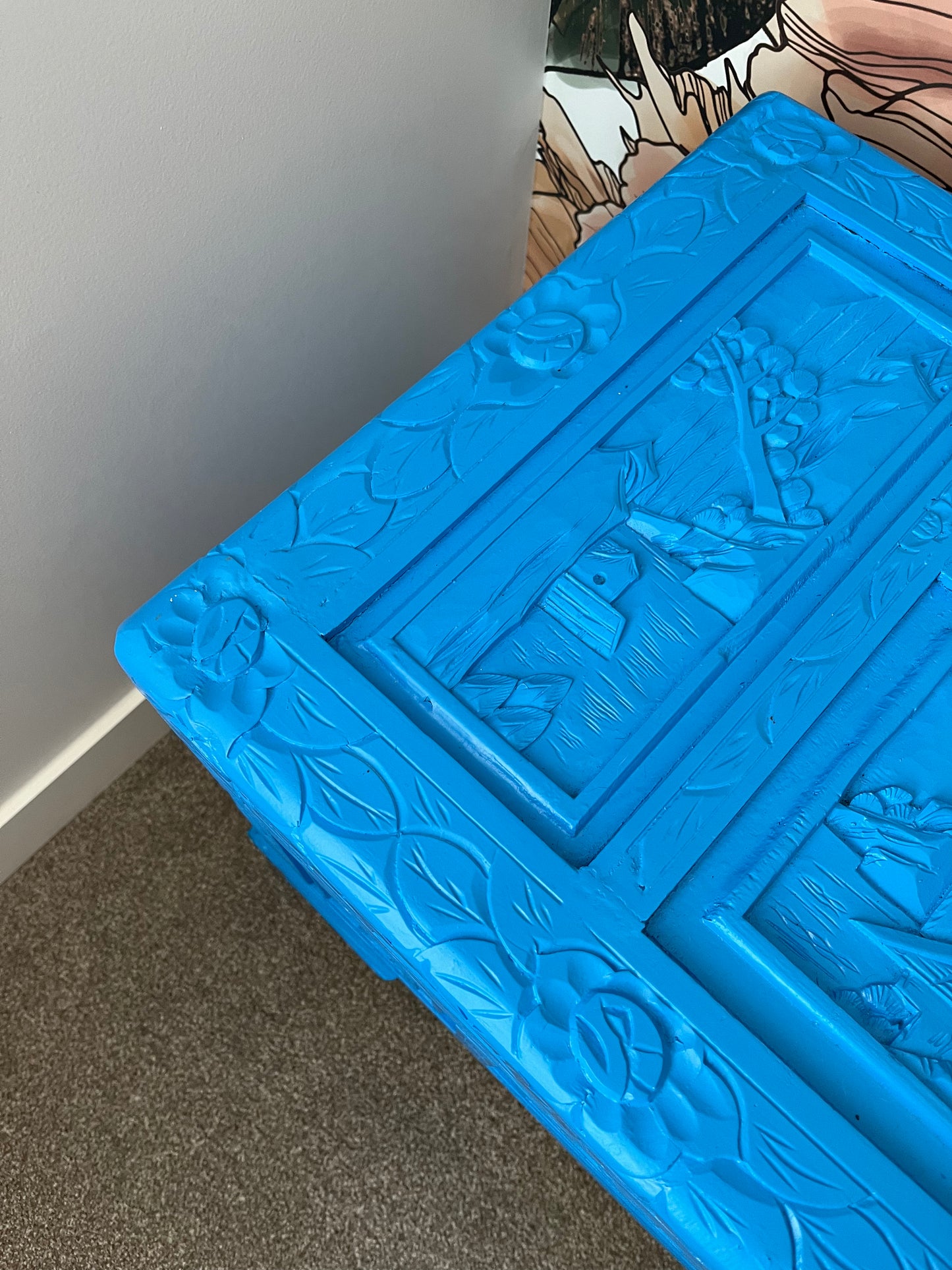 Beautiful Blue Camphor Chest