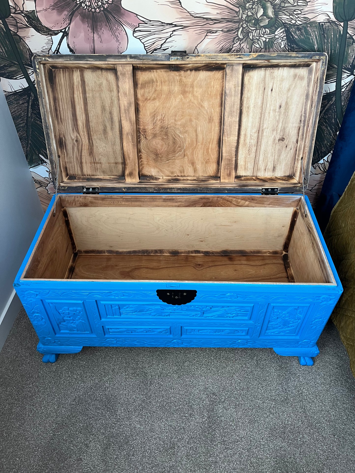 Beautiful Blue Camphor Chest