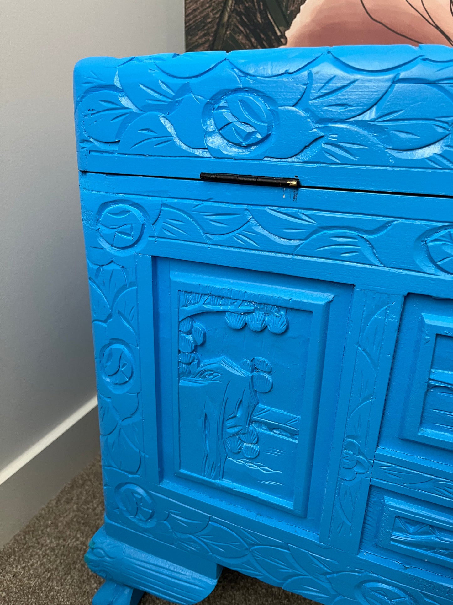 Beautiful Blue Camphor Chest