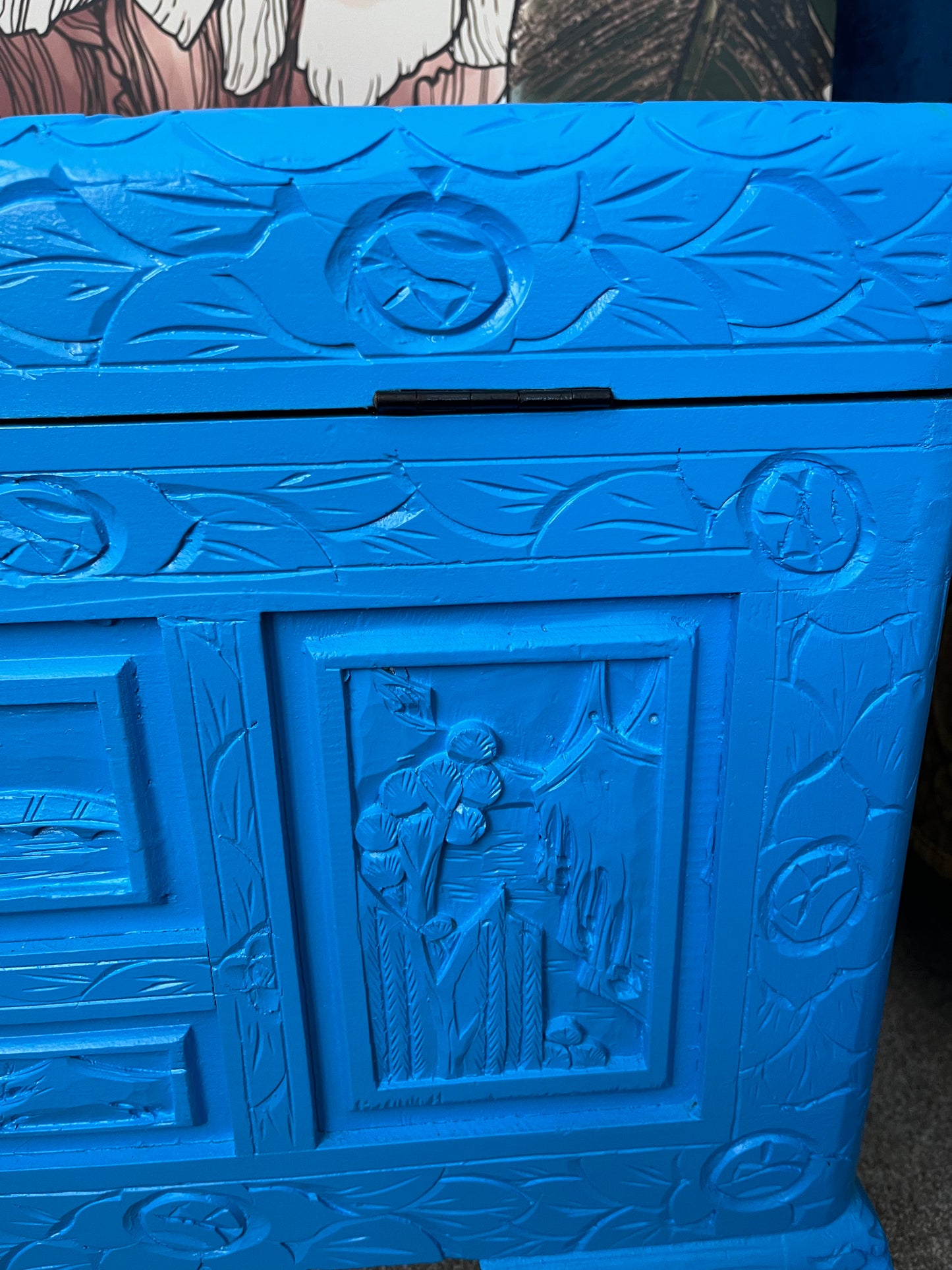 Beautiful Blue Camphor Chest