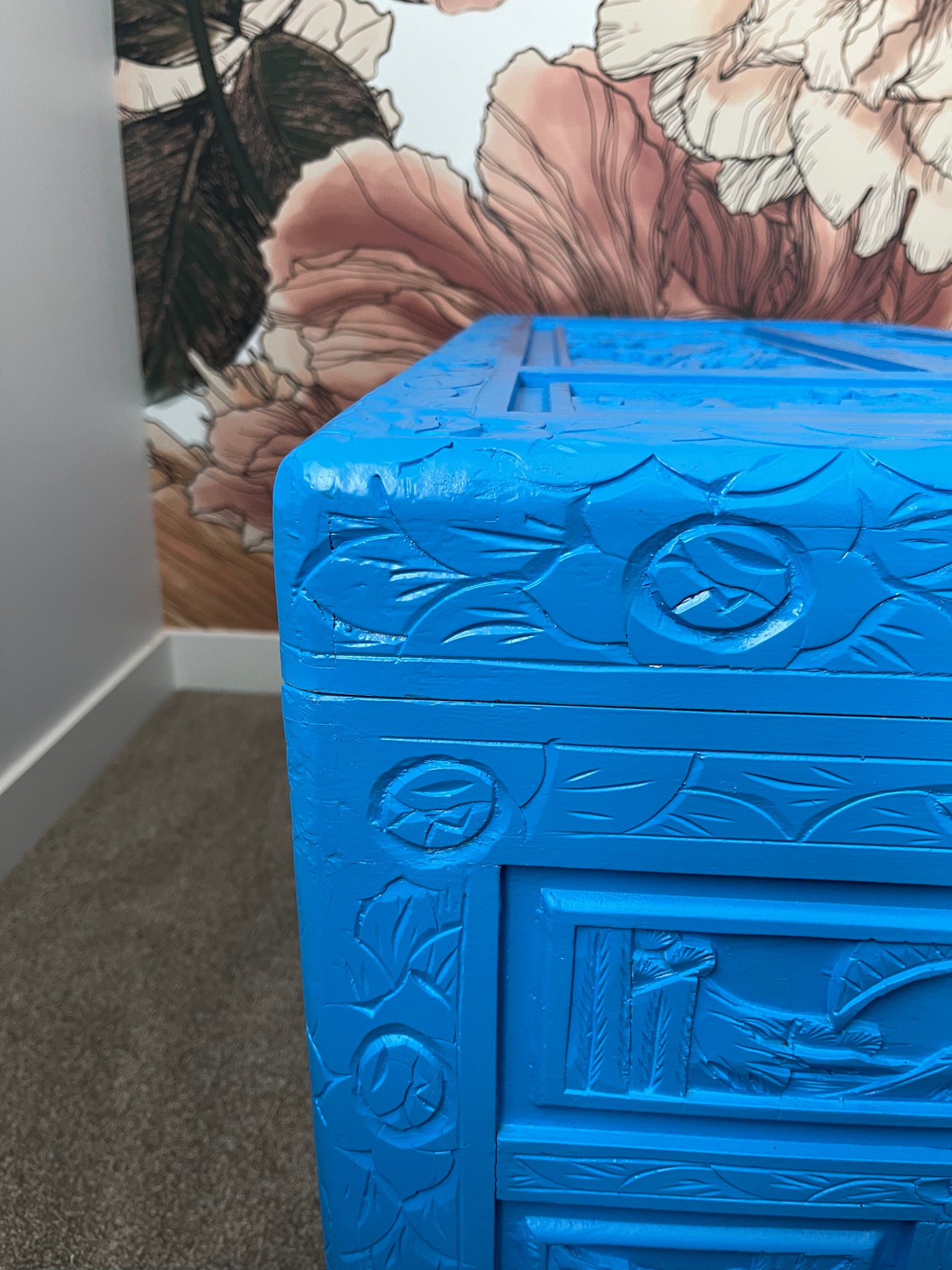 Beautiful Blue Camphor Chest