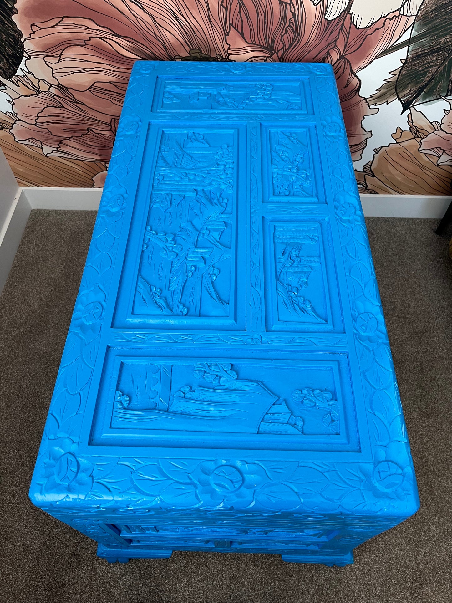 Beautiful Blue Camphor Chest