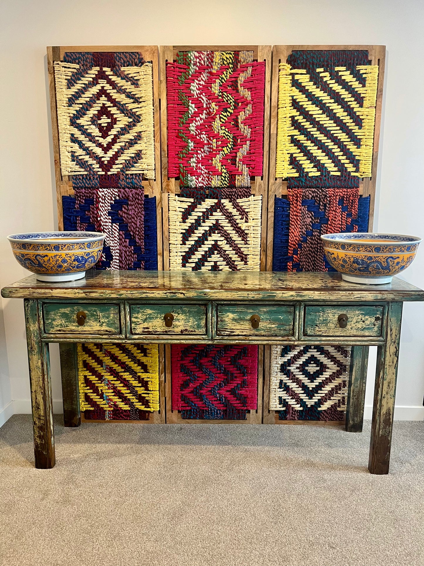 Beautiful Woven Room Divider/ Decorative Screen