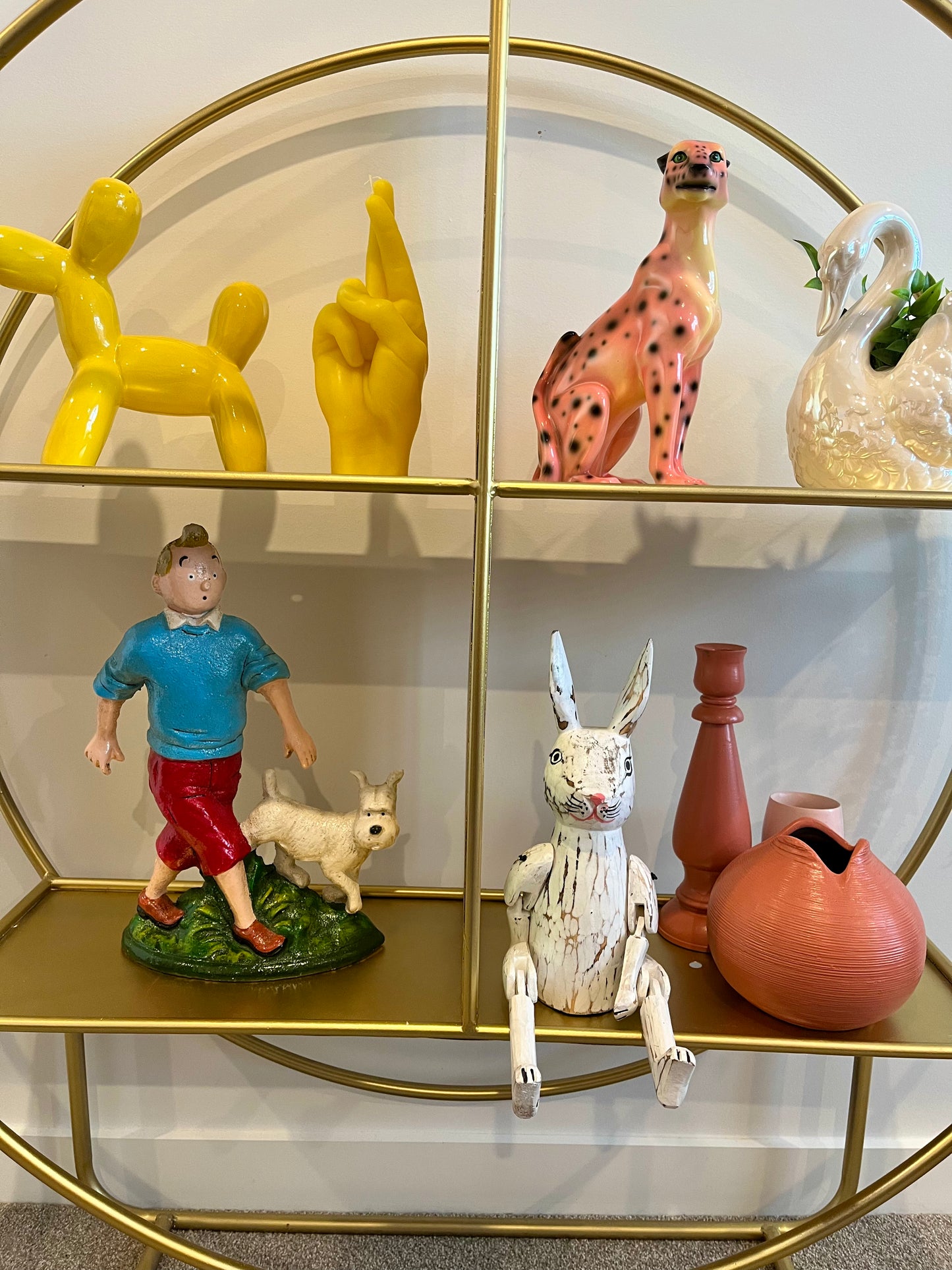 Gorgeous Gold Shelving Unit