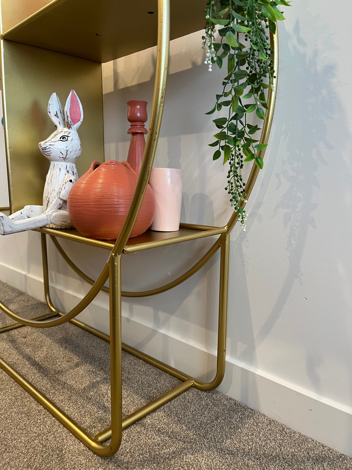 Gorgeous Gold Shelving Unit