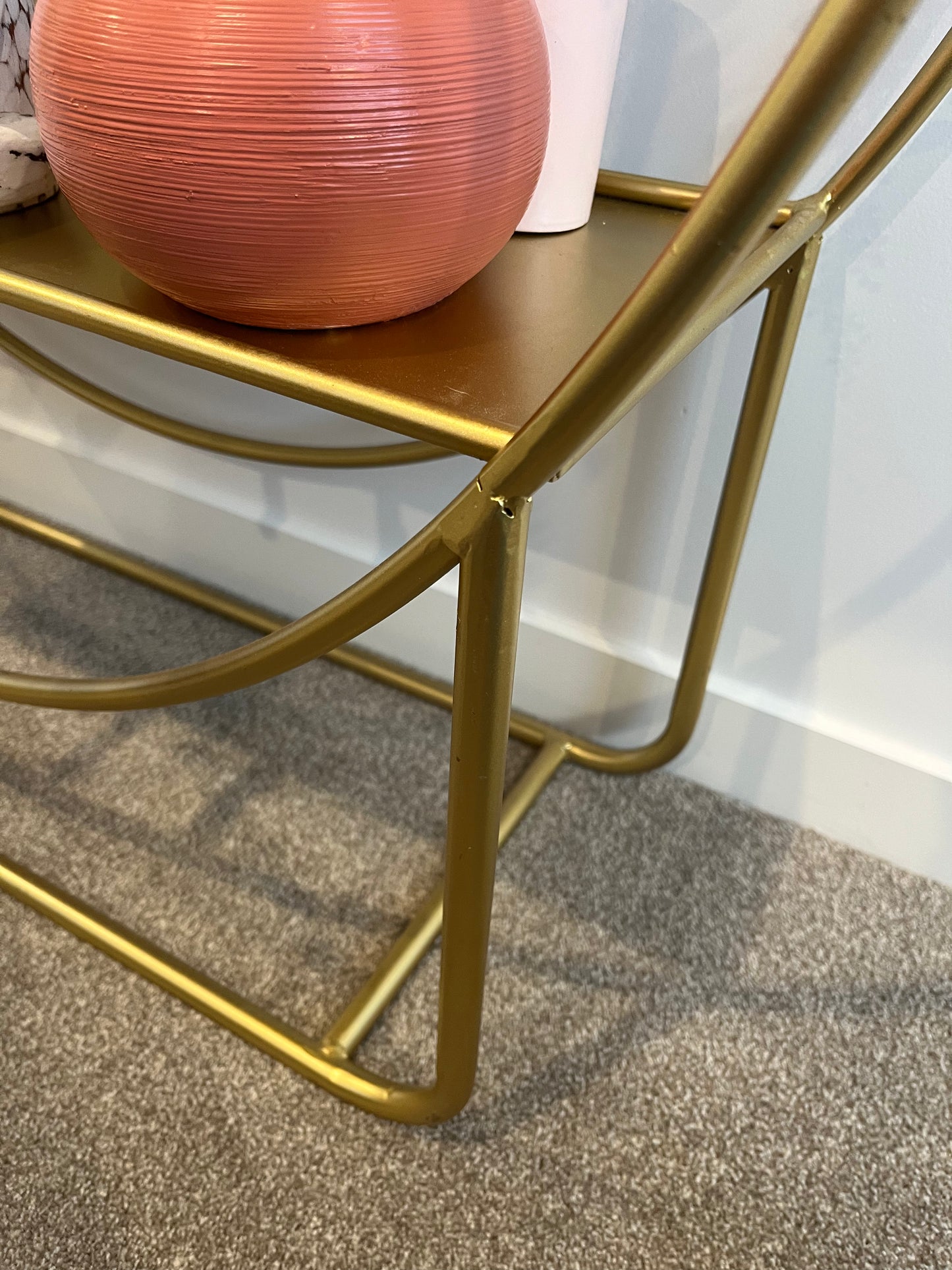 Gorgeous Gold Shelving Unit