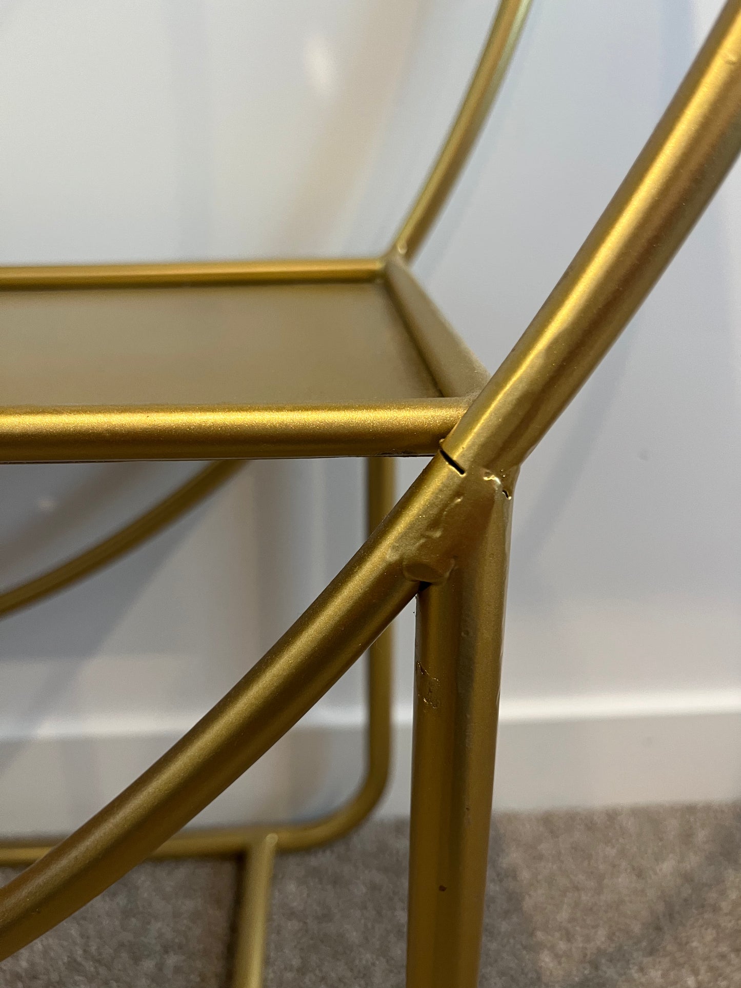 Gorgeous Gold Shelving Unit