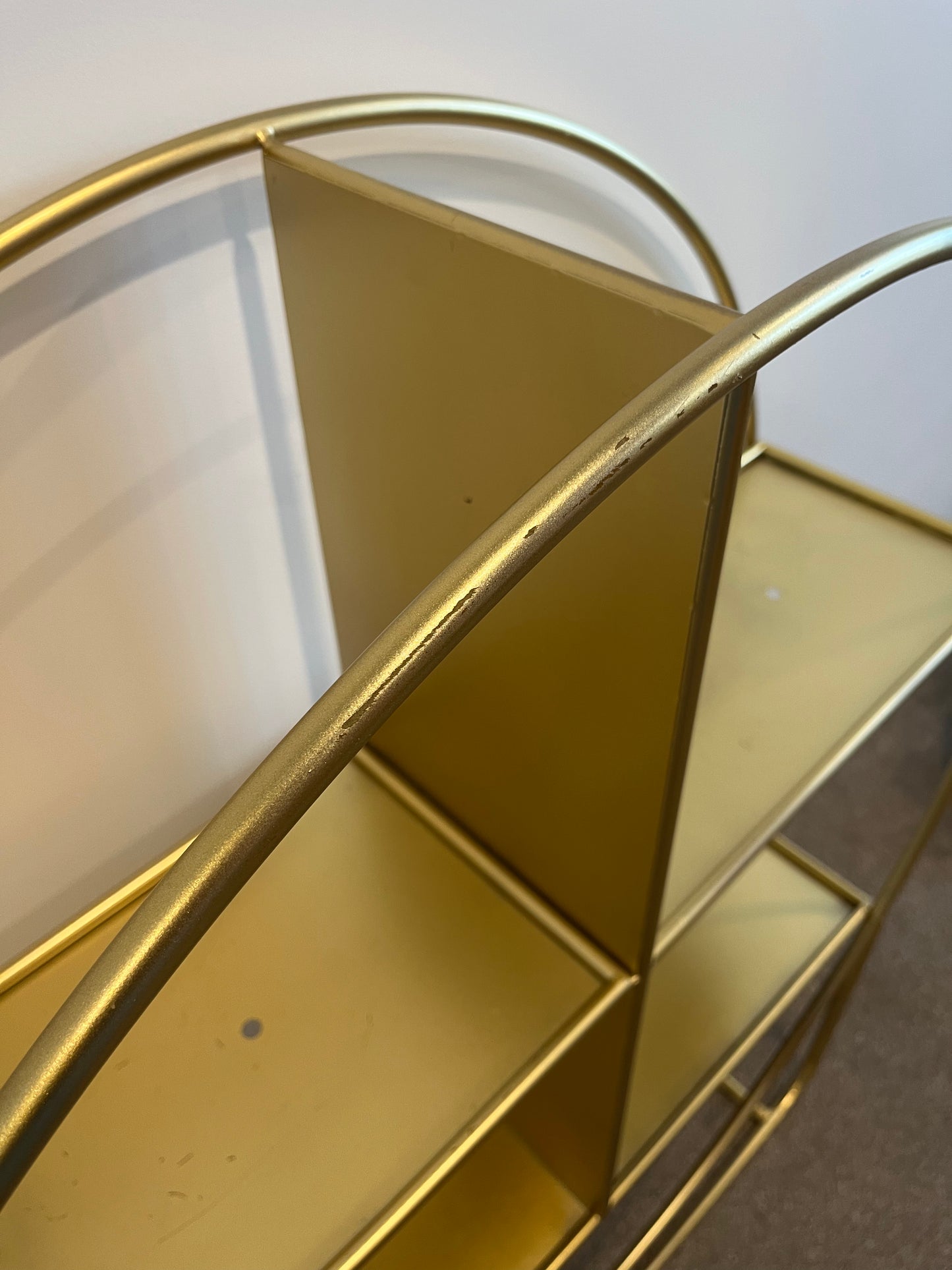 Gorgeous Gold Shelving Unit