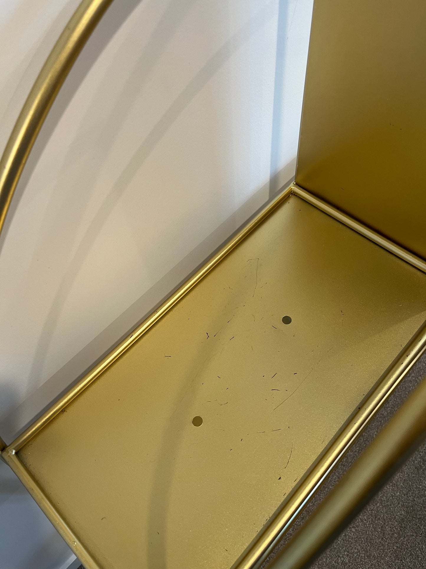 Gorgeous Gold Shelving Unit