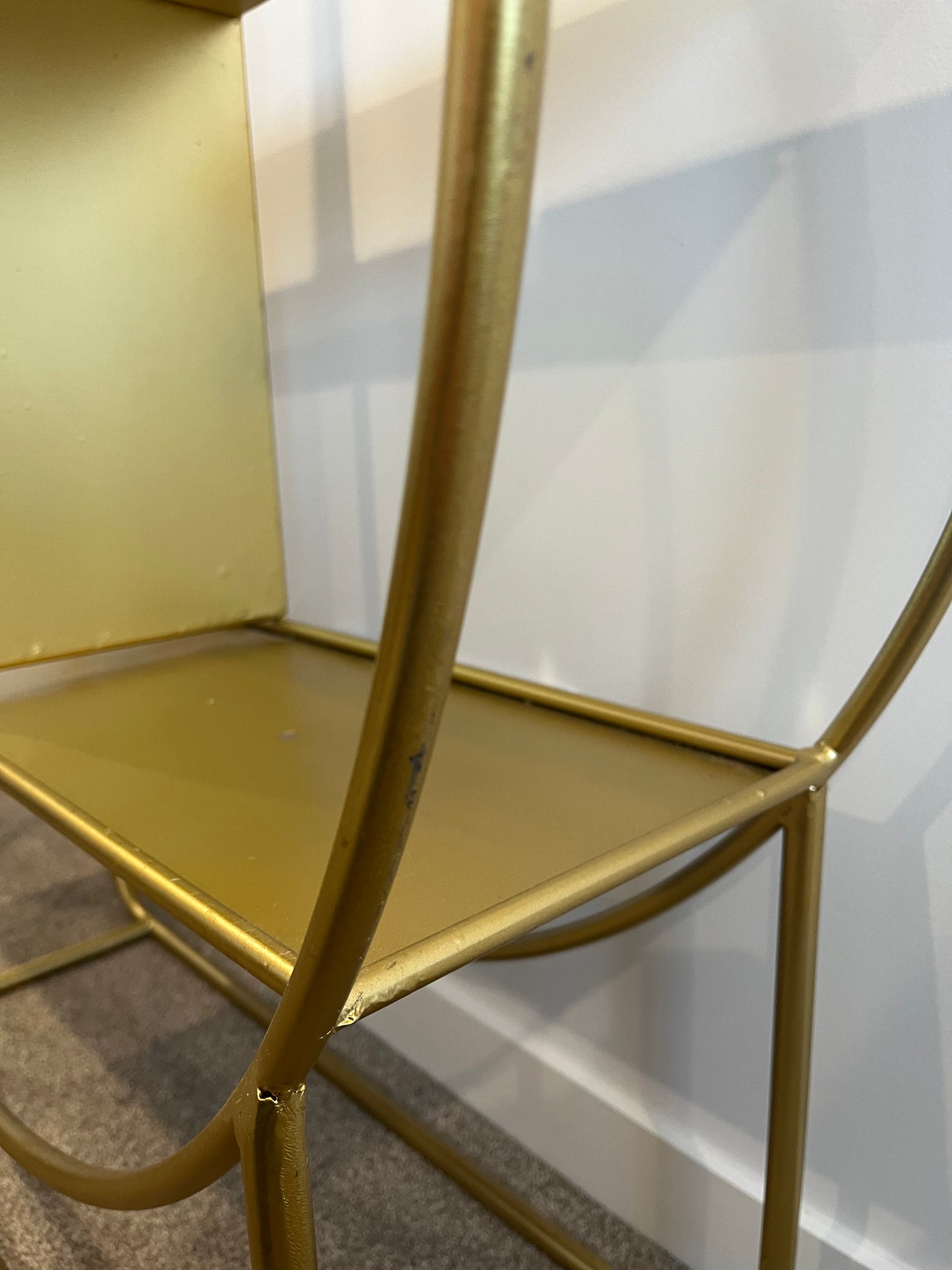 Gorgeous Gold Shelving Unit