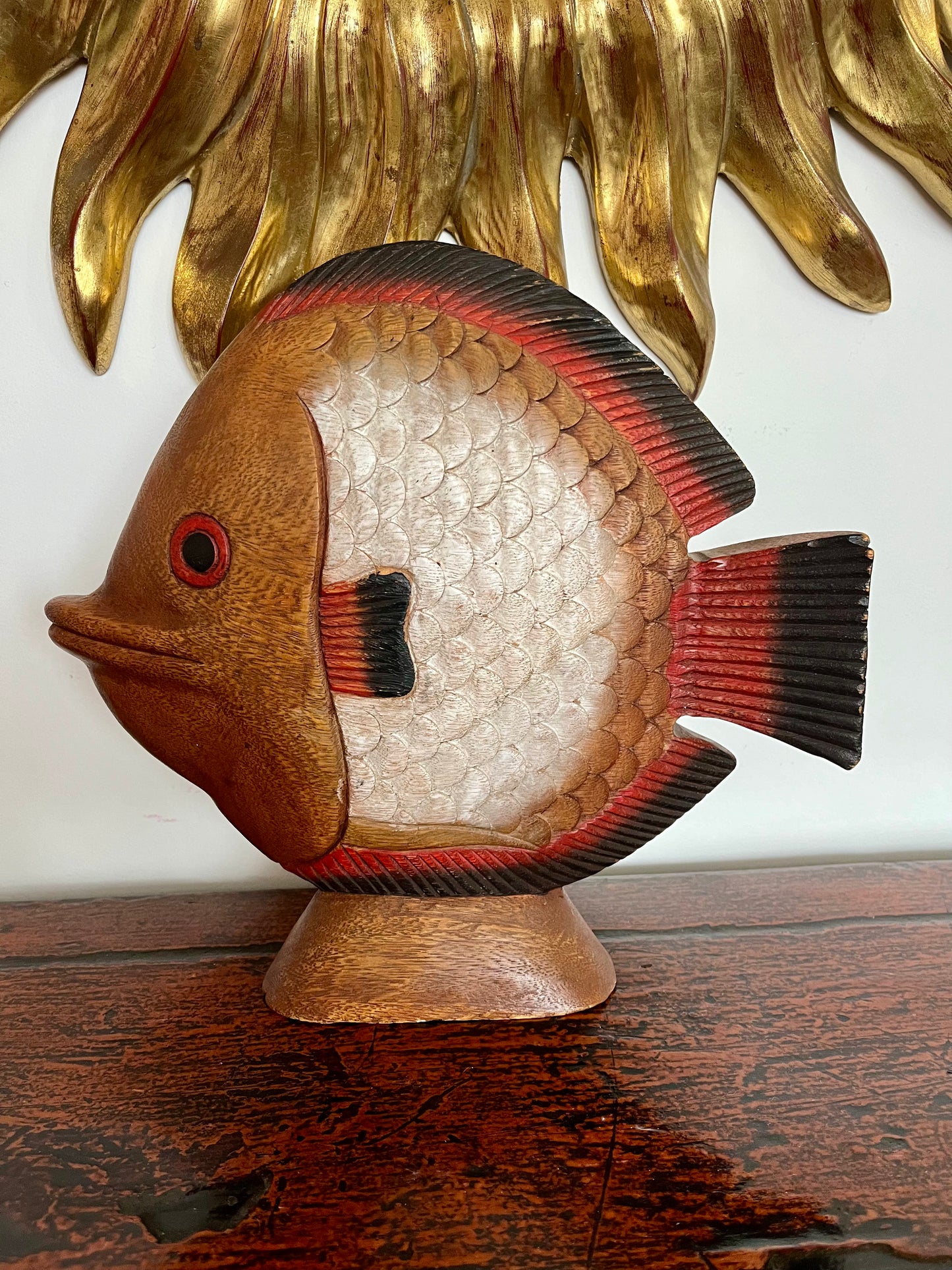 Funky Wooden Fish Ornament