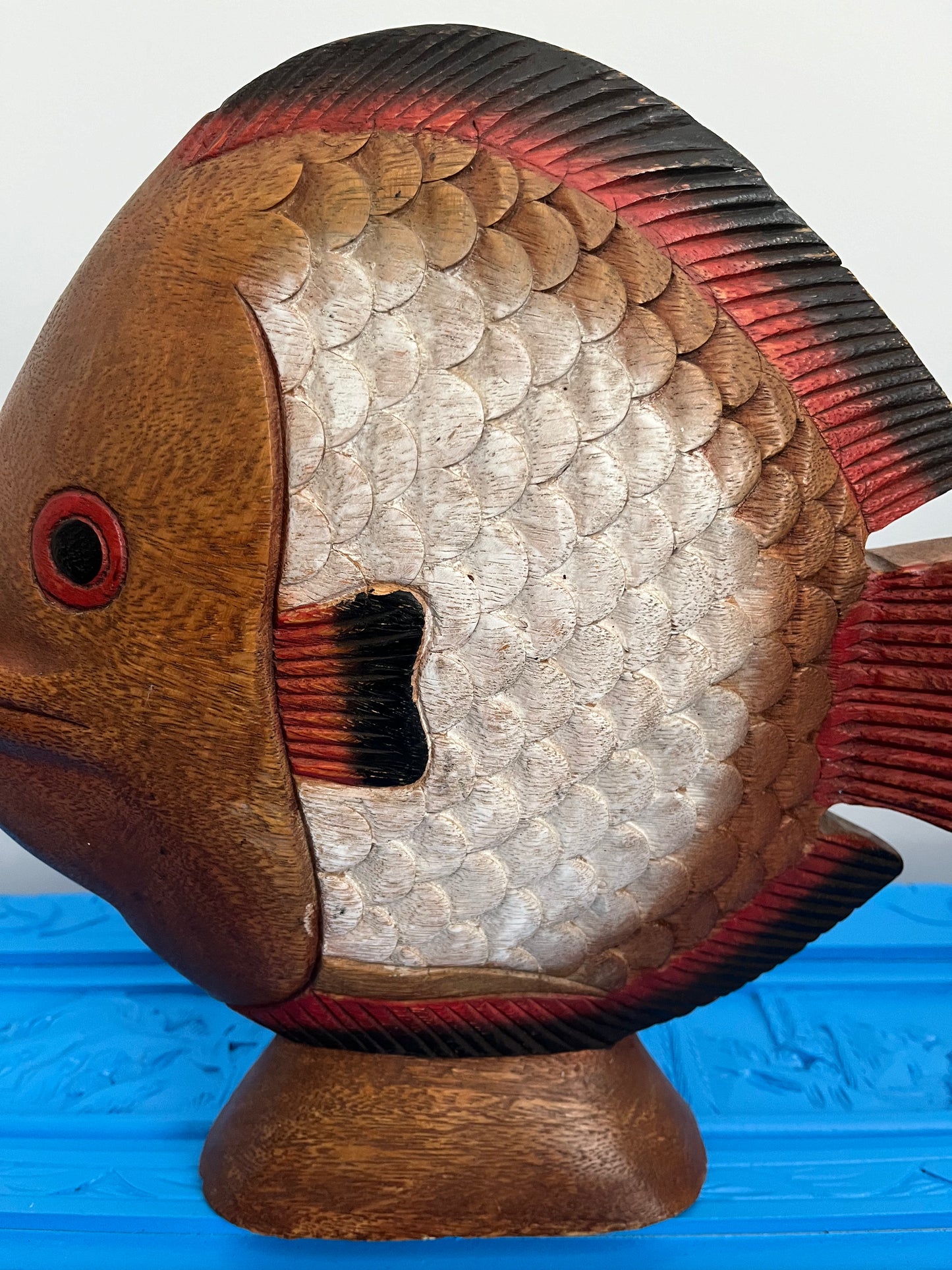 Funky Wooden Fish Ornament