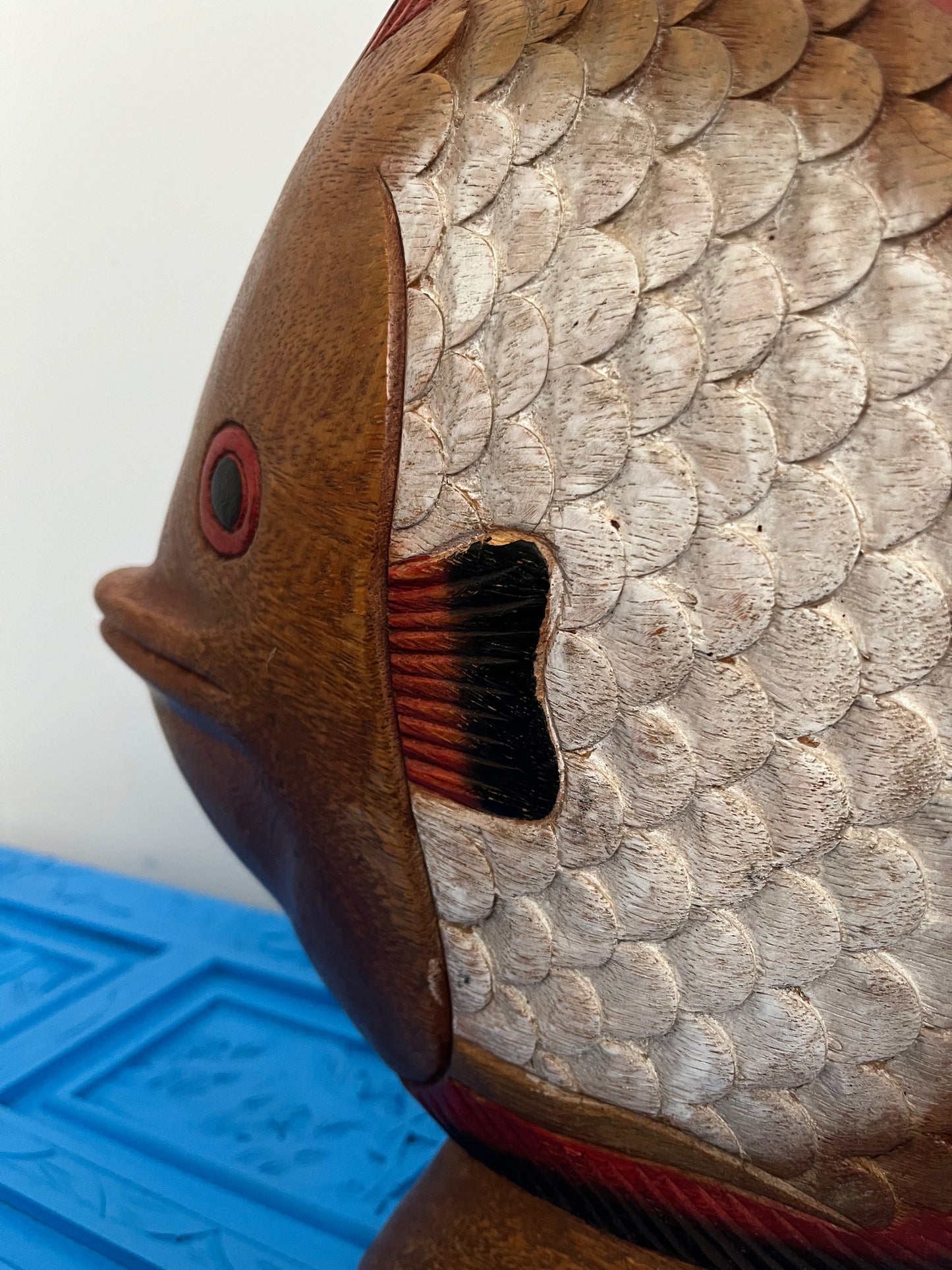 Funky Wooden Fish Ornament