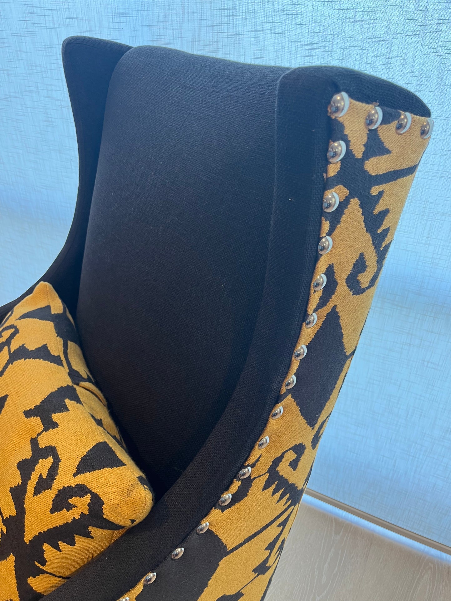 Beautiful Wingback Fabric Armchair ( 2 available )