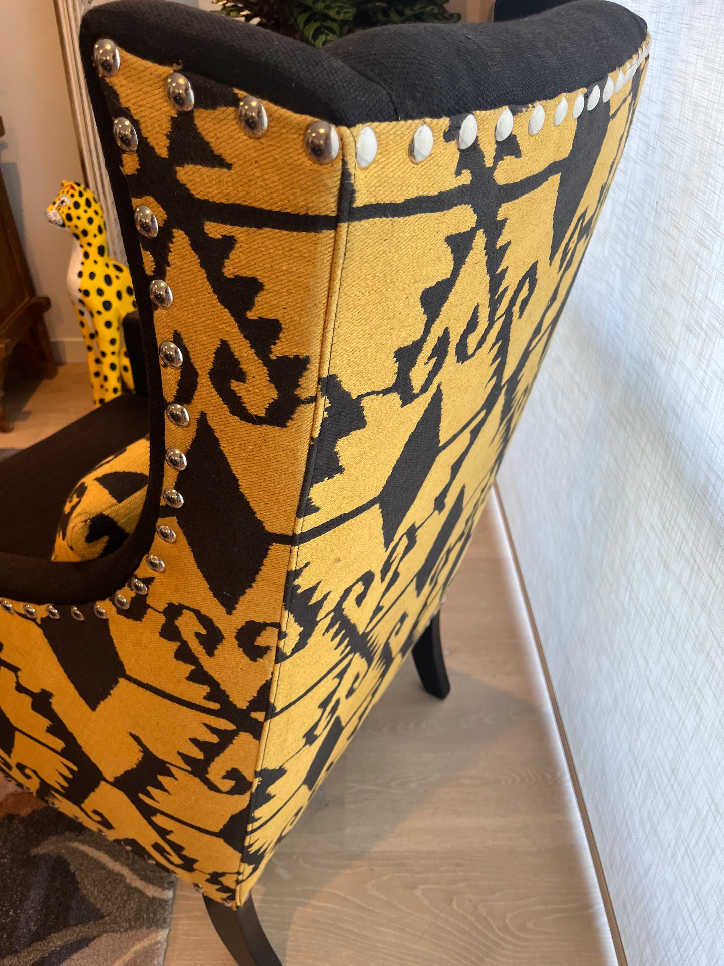 Beautiful Wingback Fabric Armchair ( 2 available )