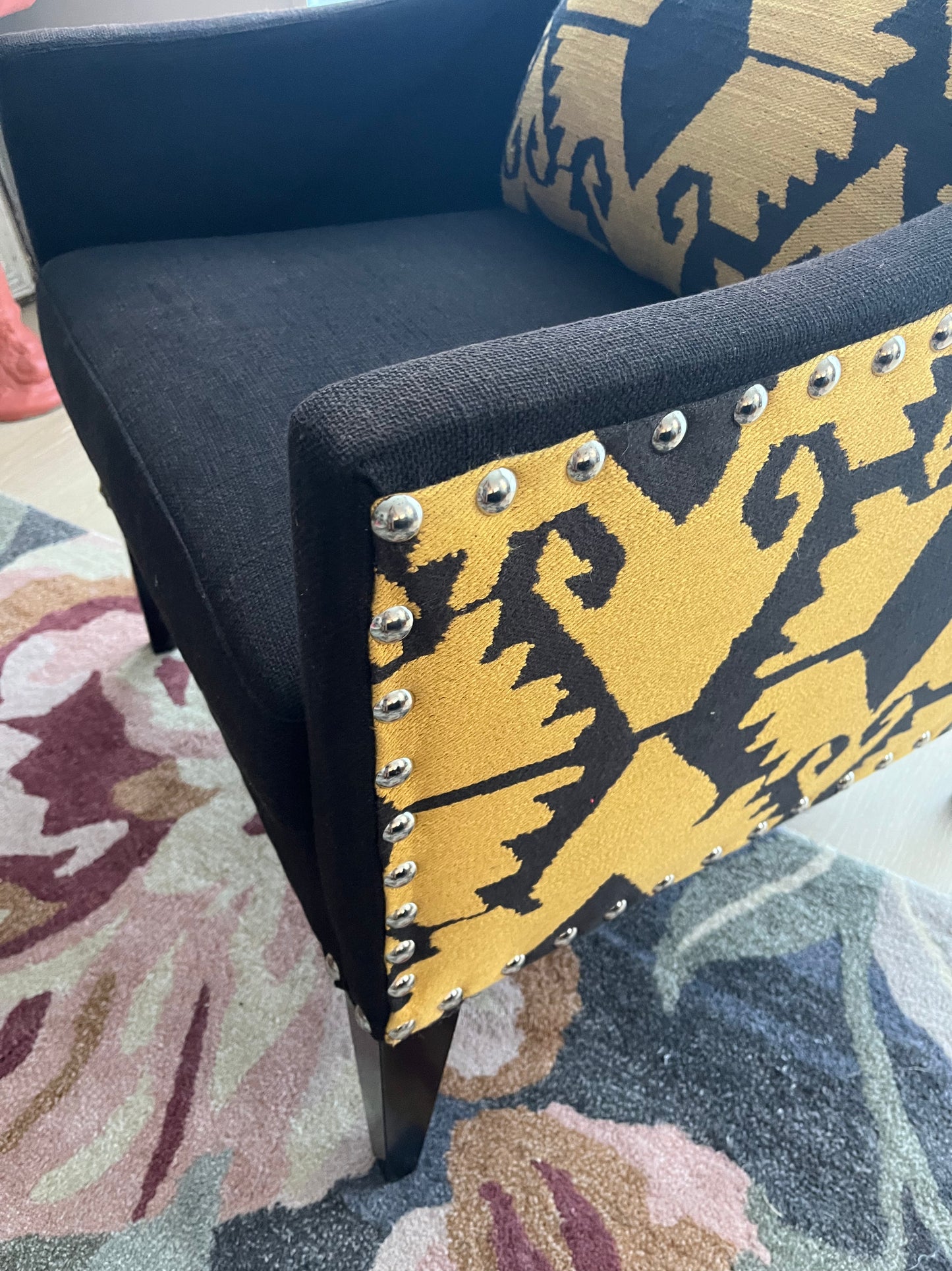 Beautiful Wingback Fabric Armchair ( 2 available )
