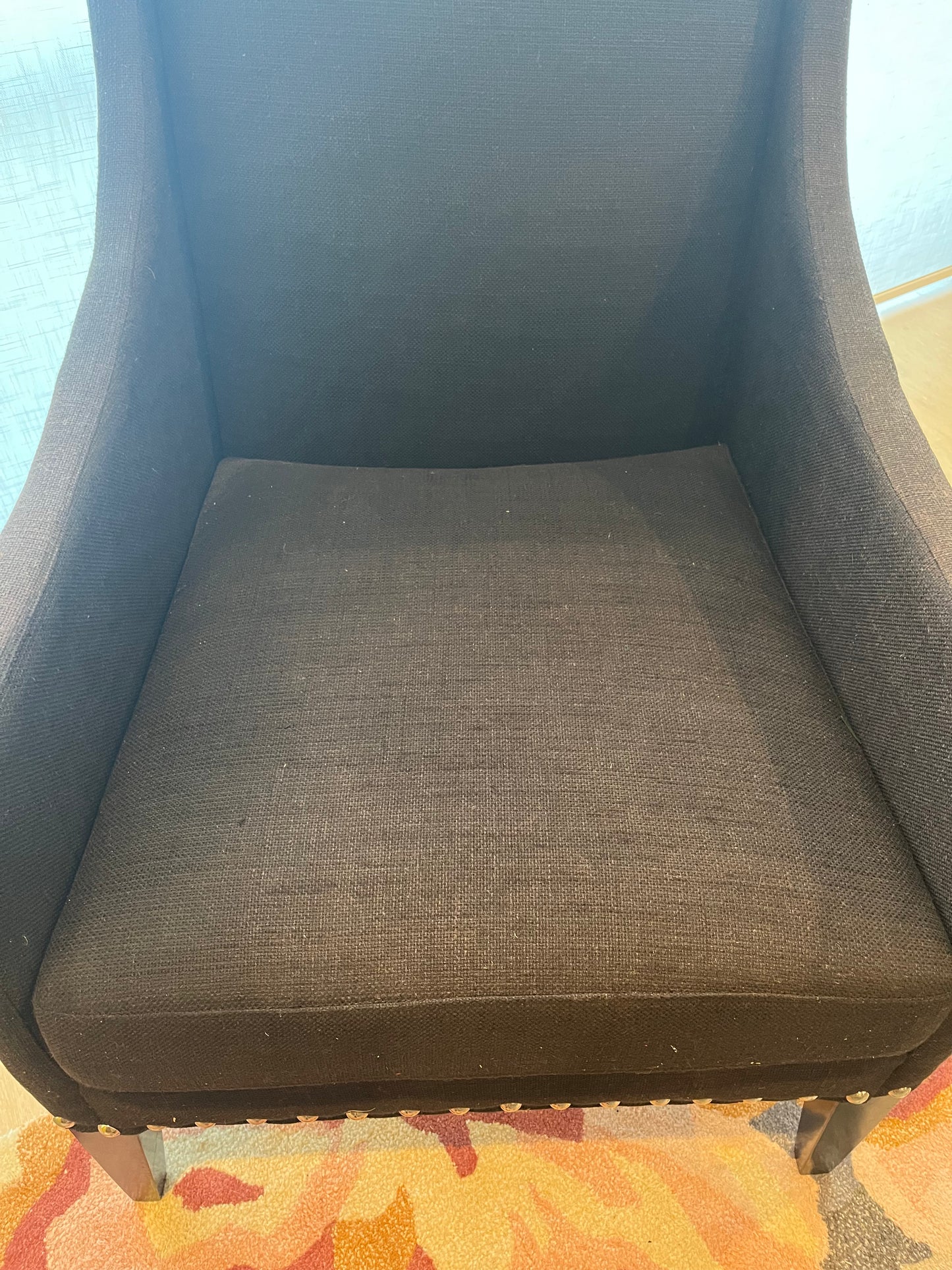 Beautiful Wingback Fabric Armchair ( 2 available )