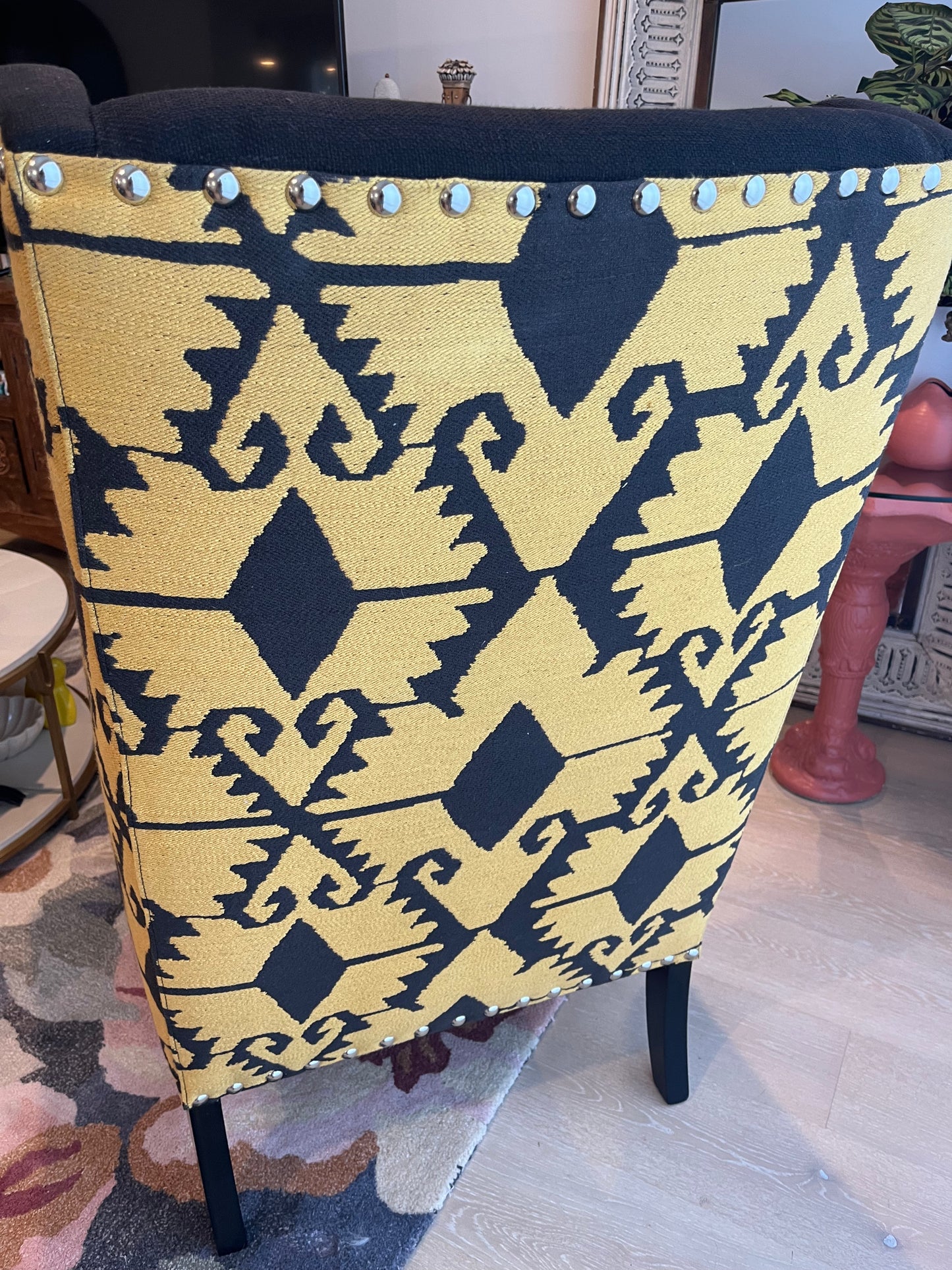 Beautiful Wingback Fabric Armchair ( 2 available )