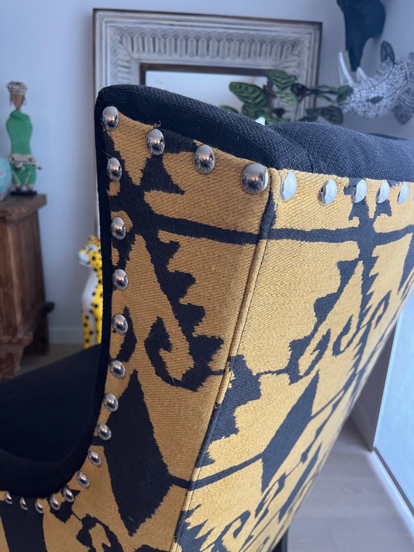 Beautiful Wingback Fabric Armchair ( 2 available )